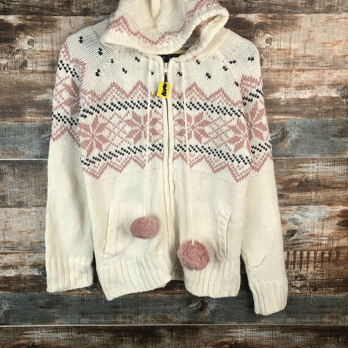 Homespun Knitwear × Japanese Brand J-Honey White Hoodie Knitwear #A1896 Size M / US 6-8 / IT 42-44 - 3 Thumbnail