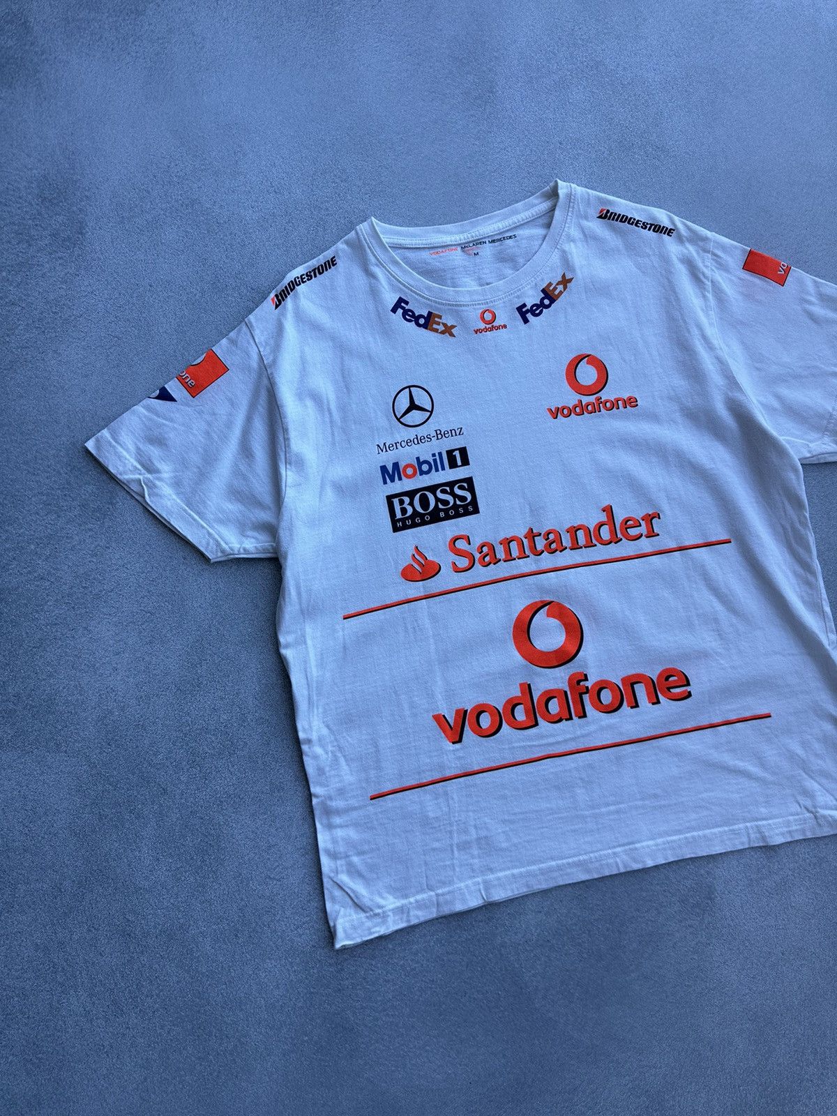 Formula 1 × Vintage Vodafone McLaren Mercedes Formula Uno Racing T-shirt Size US M / EU 48-50 / 2 - 2 Thumbnail