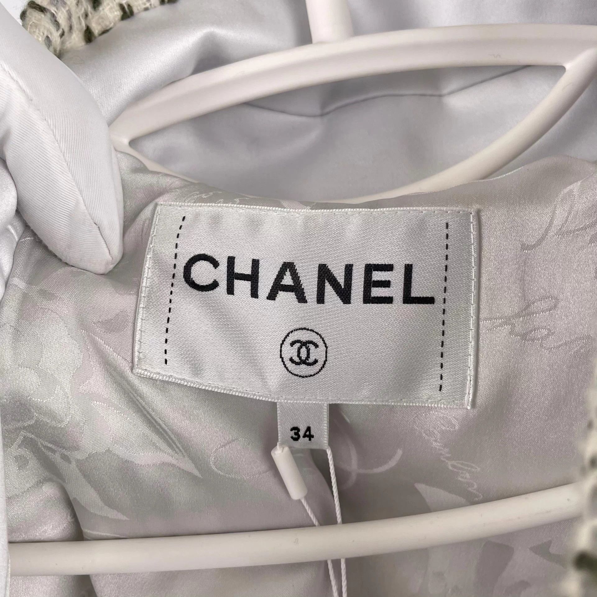 Chanel Chanel tweed women's jacket black white colorblock 34 Size XS / US 0-2 / IT 36-38 - 3 Thumbnail
