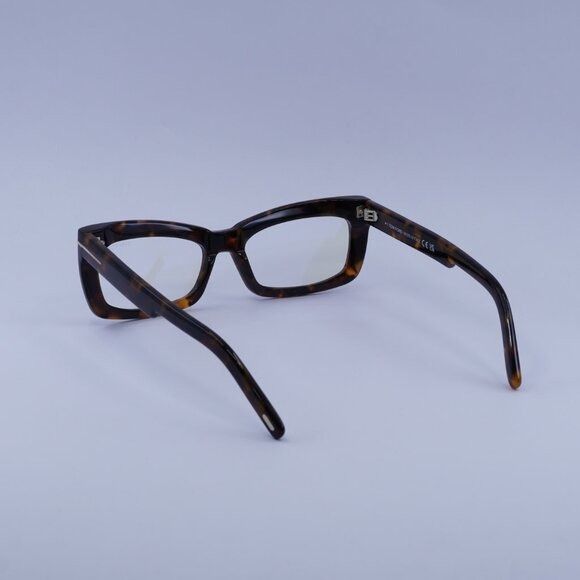 Tom Ford Tom Ford FT5966-B 052 Eyeglasses Dark Havana 55mm Rectangle Size ONE SIZE - 3 Thumbnail