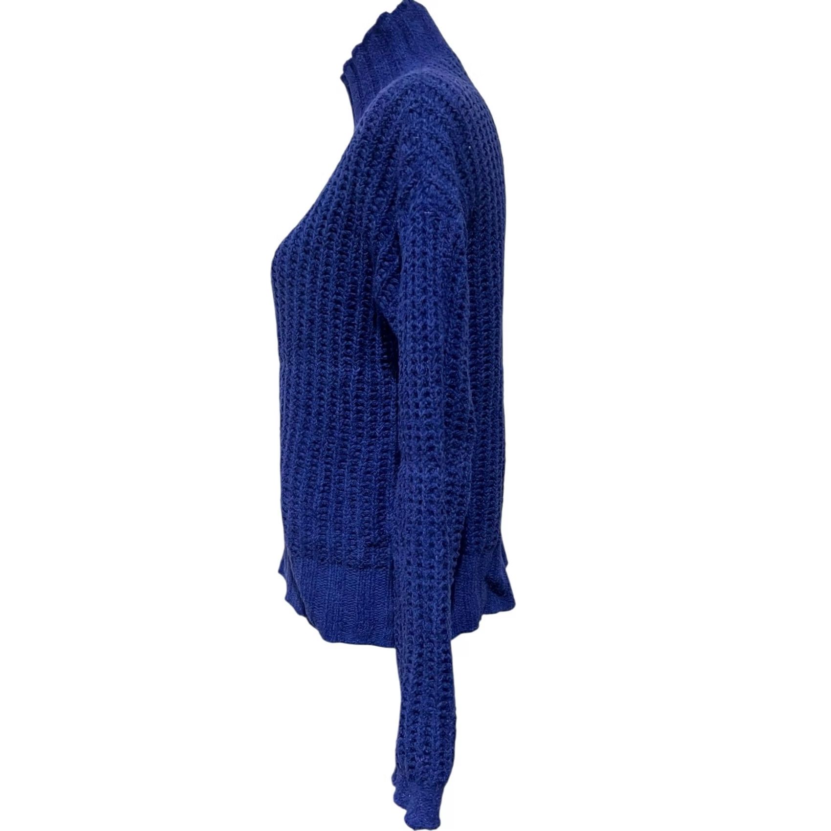 Vintage Tularosa Merle Sweater Marble Blue Women’s Small Cotton Blend Soft Mock Neck Pullover Casual Bohemian Designer Womens Mens Size S / US 4 / IT 40 - 5 Thumbnail