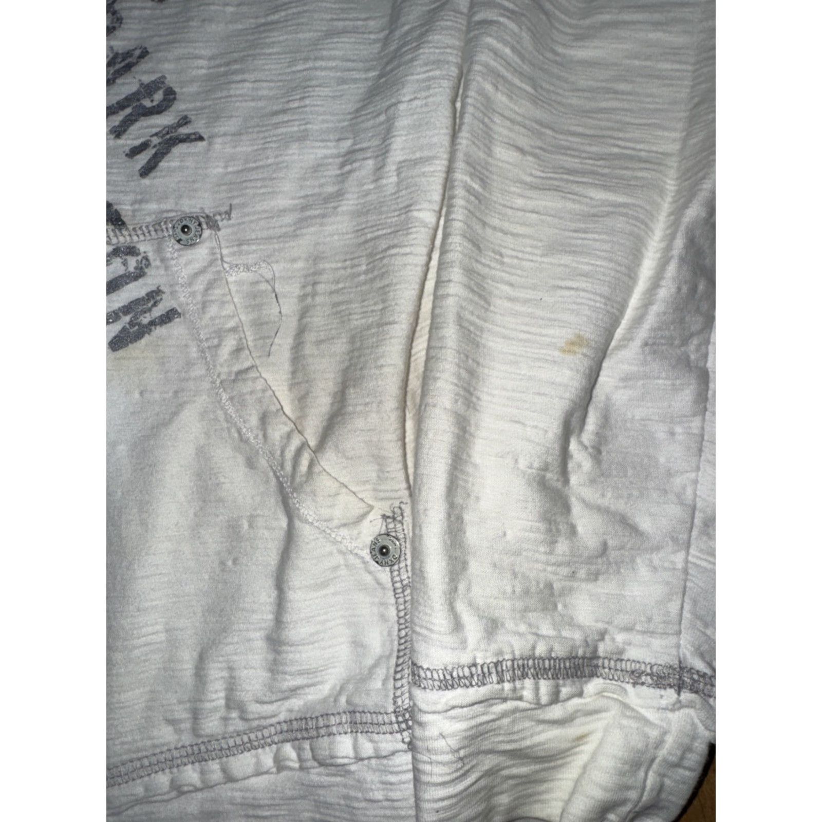 DKNY VINTAGE DKNY Jeans Hoodie White Men’s Large Gothic Graphic Y2K Size US L / EU 52-54 / 3 - 3 Thumbnail