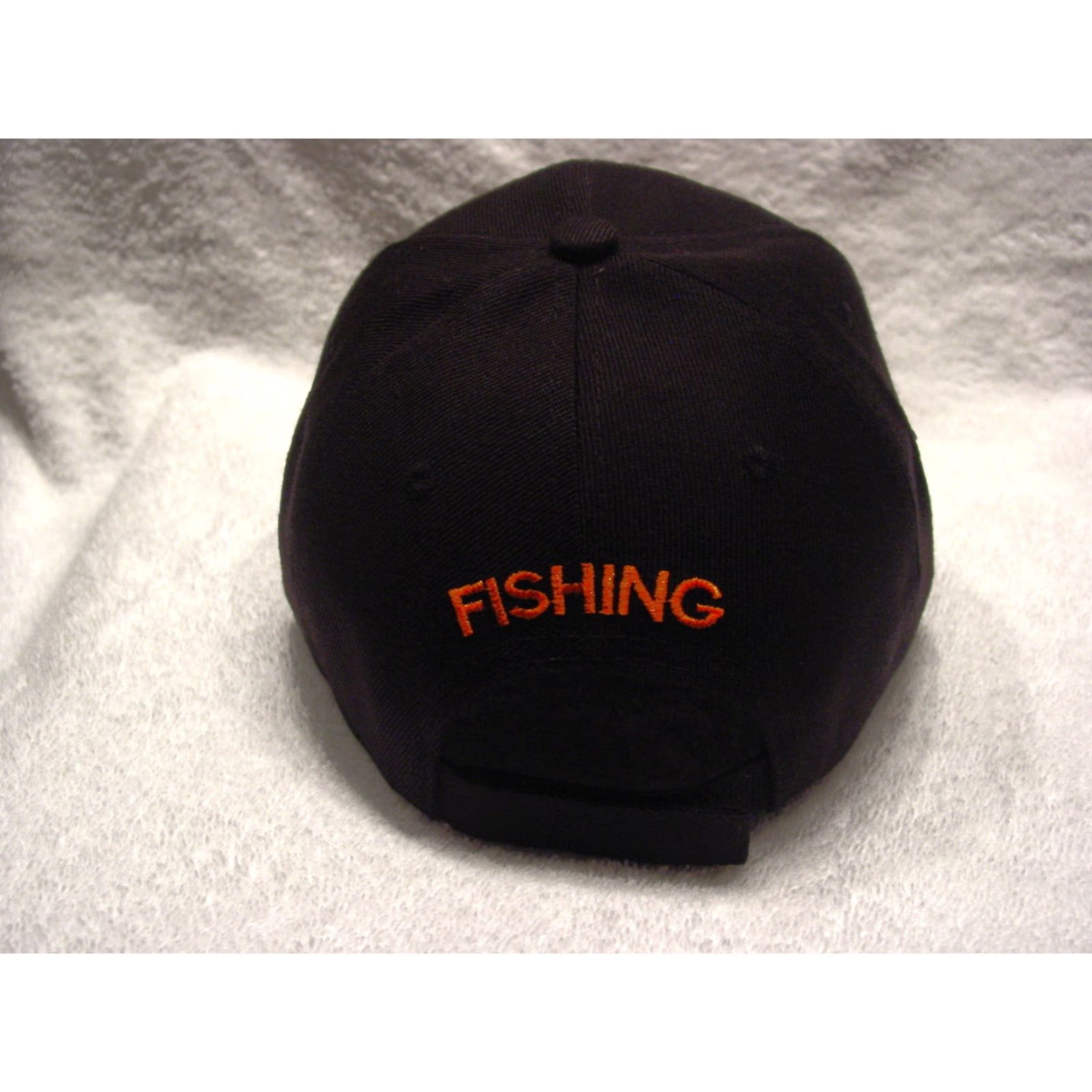Vintage CALI Fish Now Work Later Fishing Baseball Cap Men Adjustable Black Fish Theme Size ONE SIZE - 2 Thumbnail