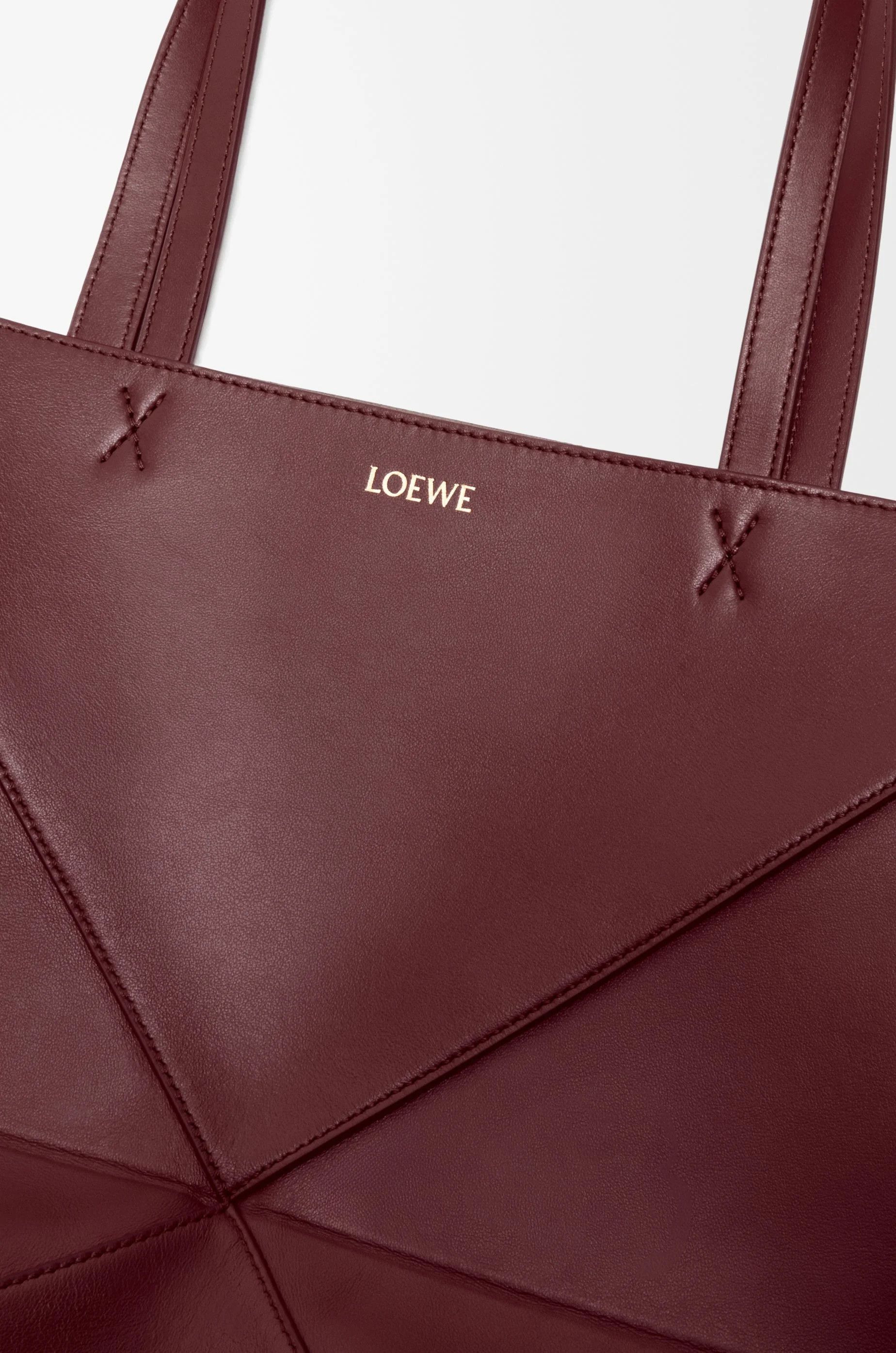 Loewe o1in1g0426 Size: OS/ Puzzle Fold Mini Tote Bag Dark Burgundy Size ONE SIZE - 10 Thumbnail