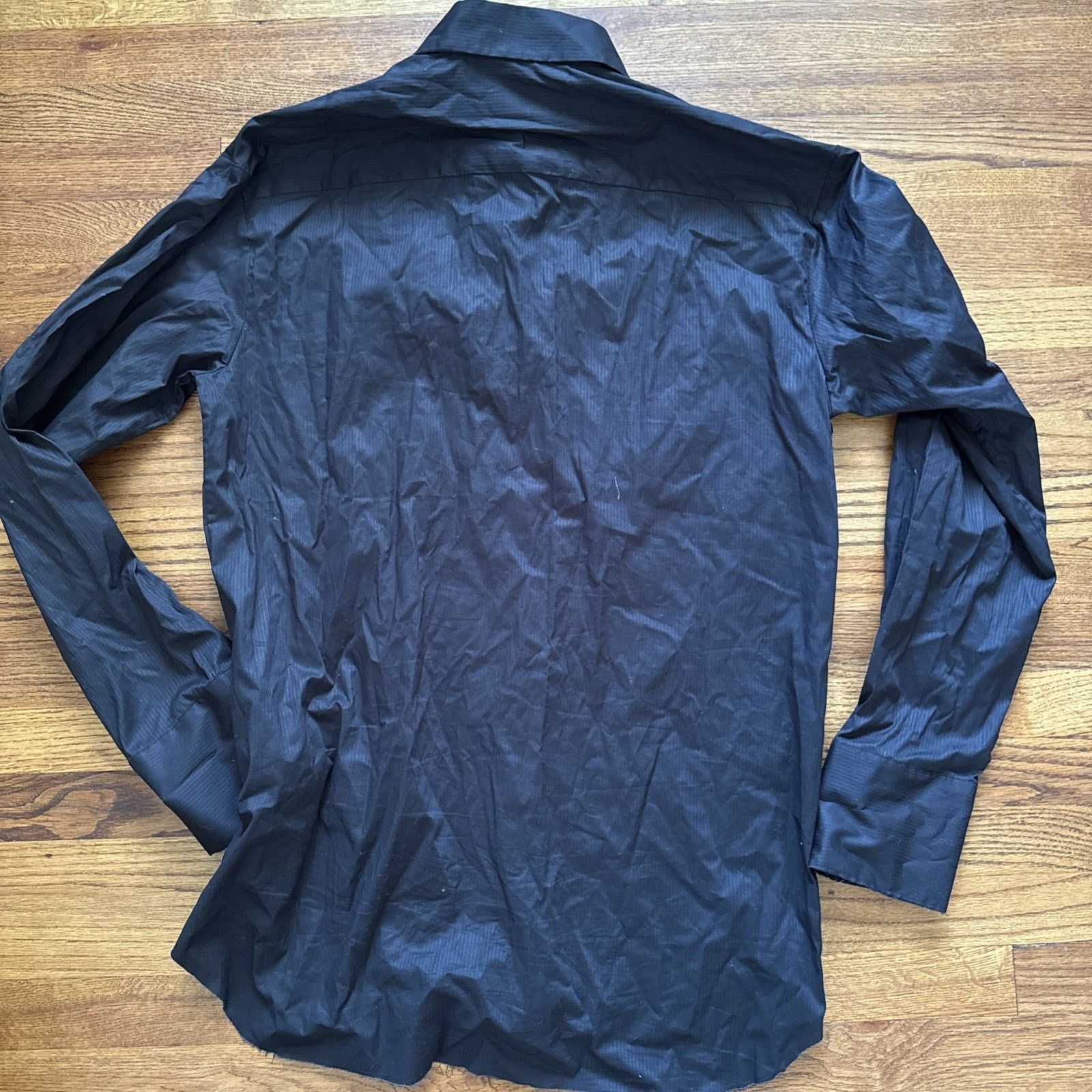 424 424 ON FAIRFAX Men’s Casual Black Long Sleeve Buttoned Shirt Size US XL / EU 56 / 4 - 13 Thumbnail