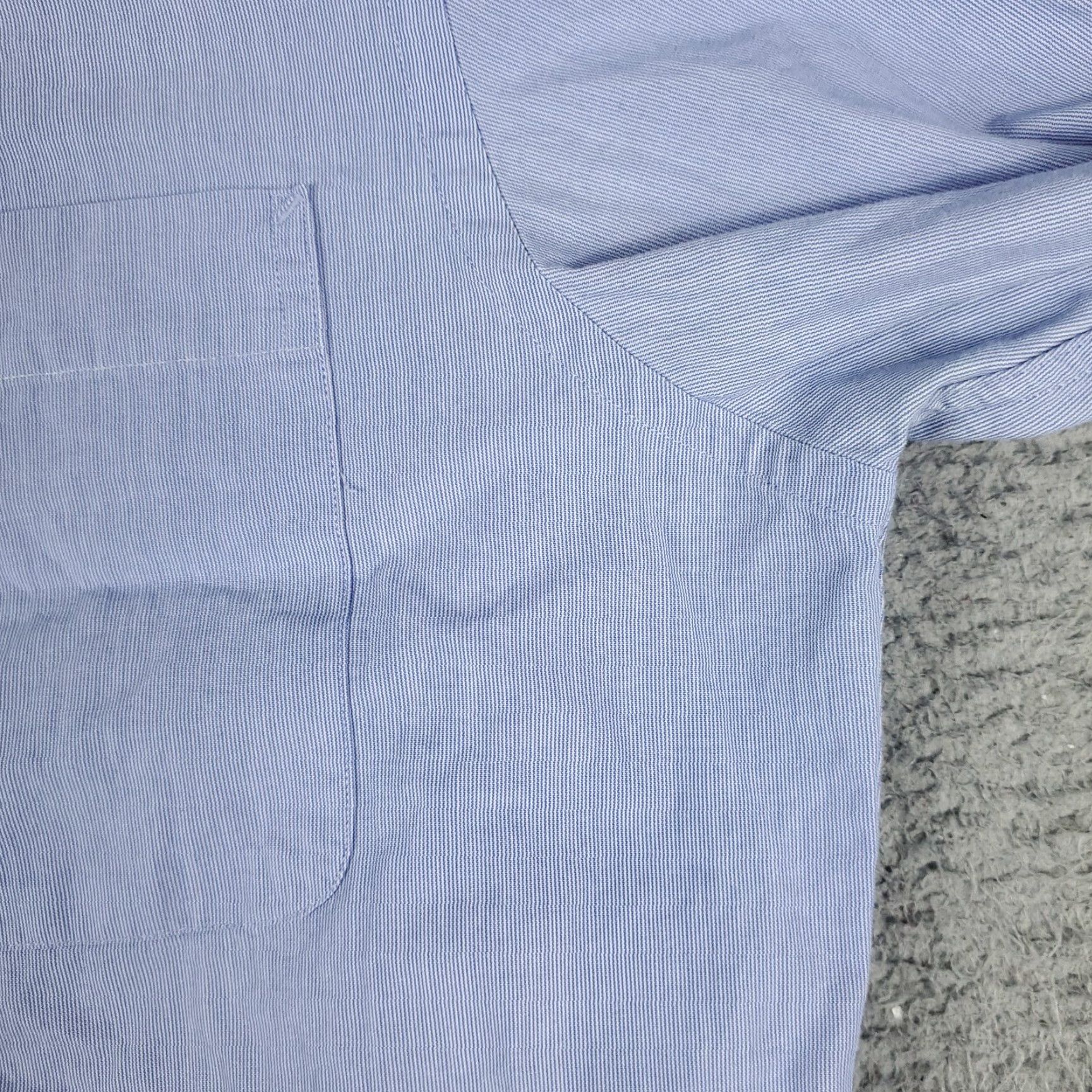 Tommy Hilfiger Tommy Hilfiger Dress Shirt Mens 16 Blue Long Sleeve Button Up Classic Size 42R - 4 Thumbnail