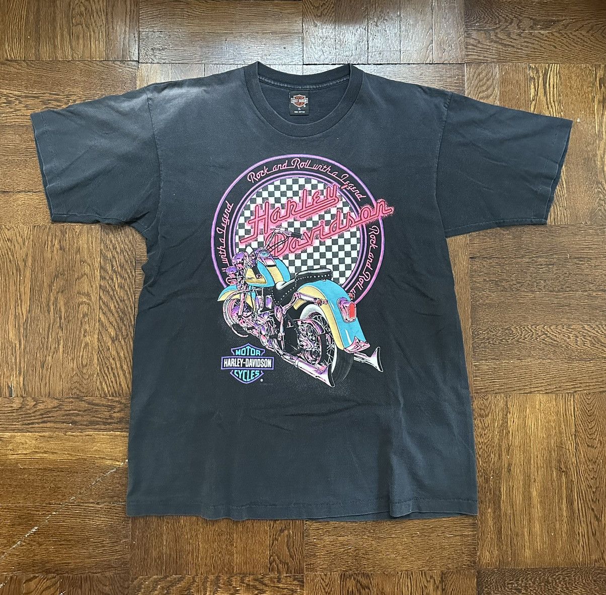 Vintage 1998 Harley Davidson Graphic T-Shirt / Graphic 2024 / 90s Harley Tee / Streetwear / Retro Style / Made In USA
