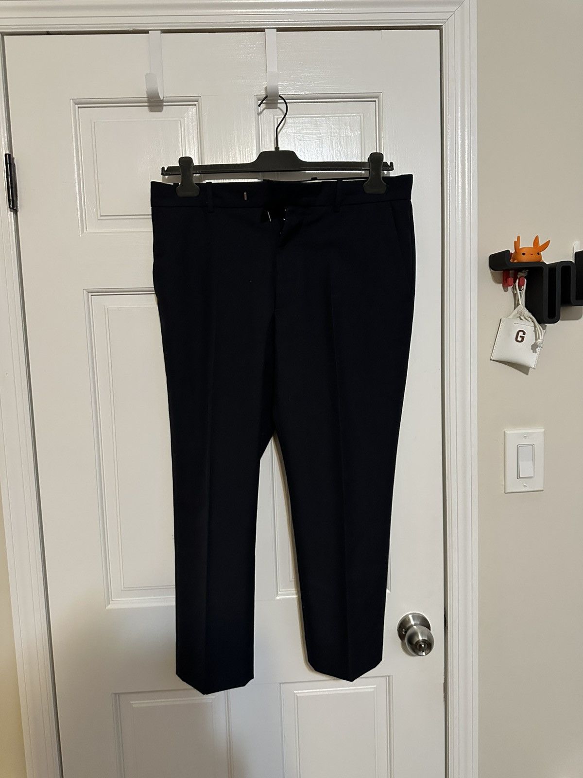 Maison Margiela Maison Margiela High Waisted Dark Navy Suit Pants Size US 31 - 1 Thumbnail