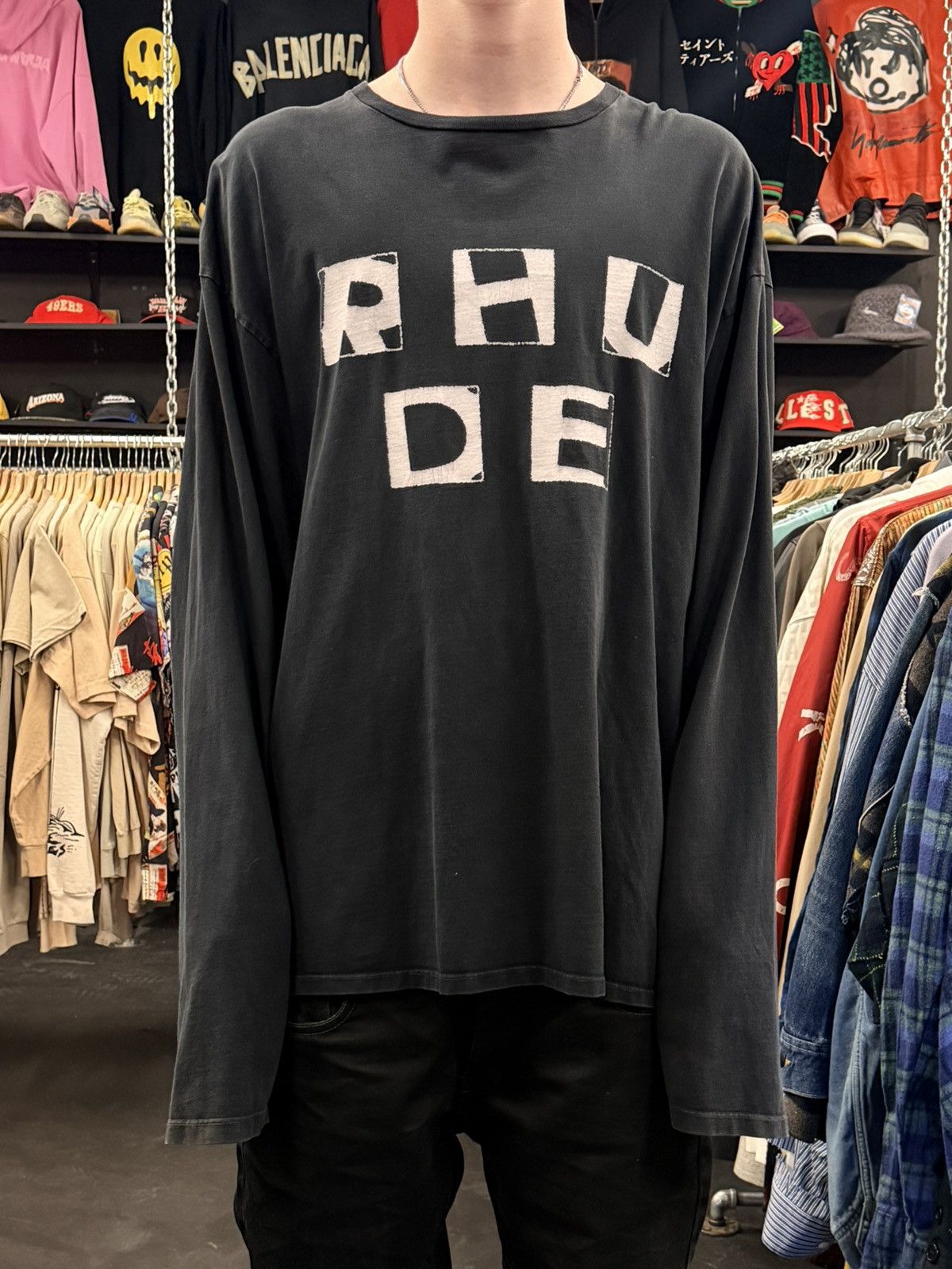 Rhude Rhude Logo LongSleeve Size US L / EU 52-54 / 3 - 1 Thumbnail