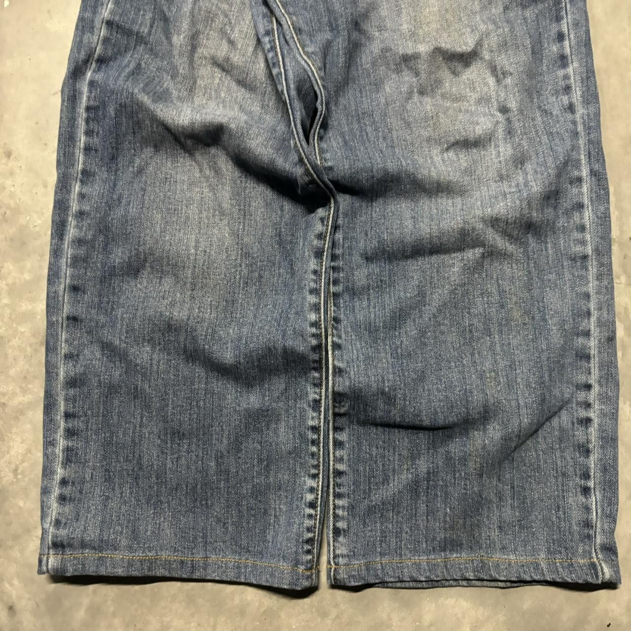 Japanese Brand × Vintage Crazy Vintage Y2K/2000s Baggy Grunge Dark Wash Skater Denim Jeans! Size US 36 / EU 52 - 6 Thumbnail