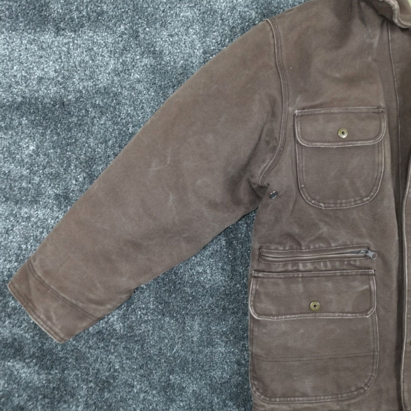Schott Schott NYC Jacket Mens Small Brown Cotton Heavy Chore Utility Pockets Workwear Size US S / EU 44-46 / 1 - 4 Thumbnail