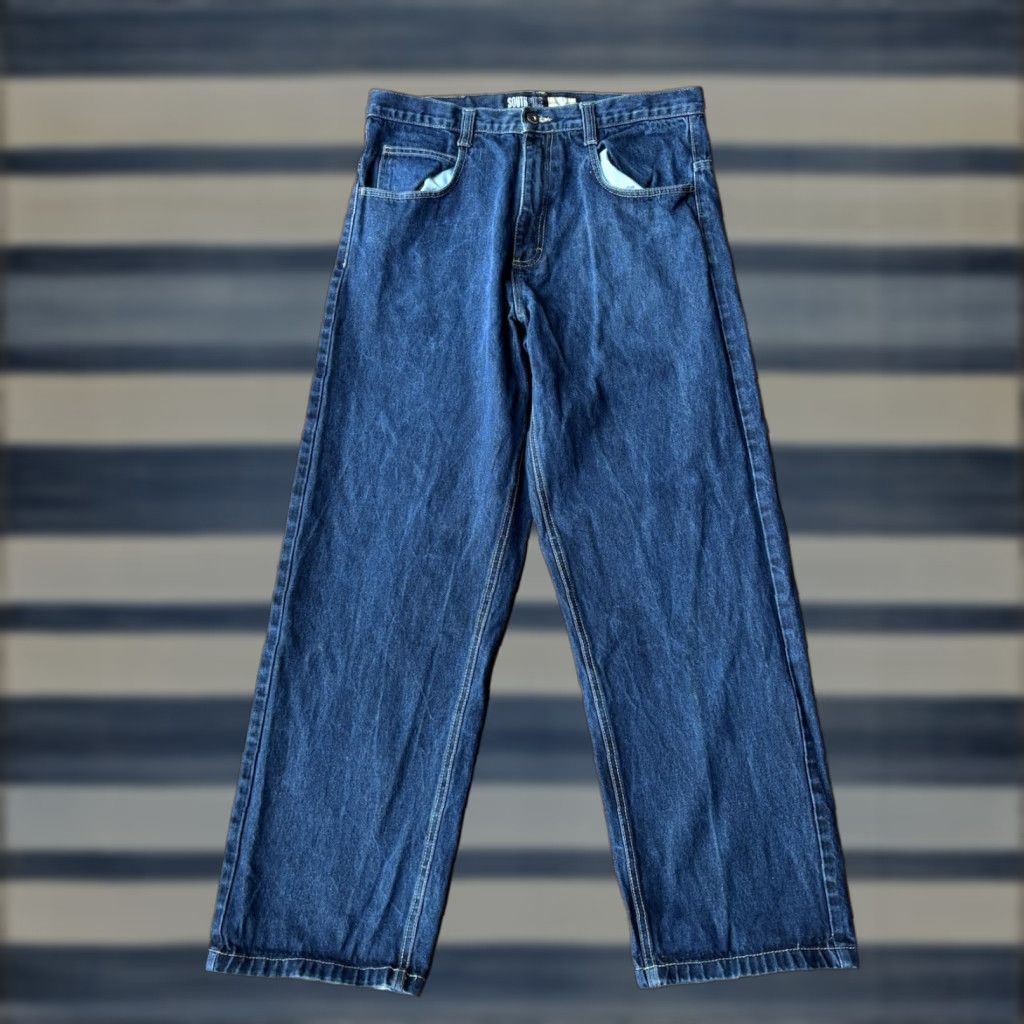 Southpole VINTAGE Southpole Baggy Jeans Men’s 34 Blue Grunge Skater 90s Hip Hop Distressed Pockets Wide-Leg Modern Fit Mens Size US 34 / EU 50 - 1 Thumbnail