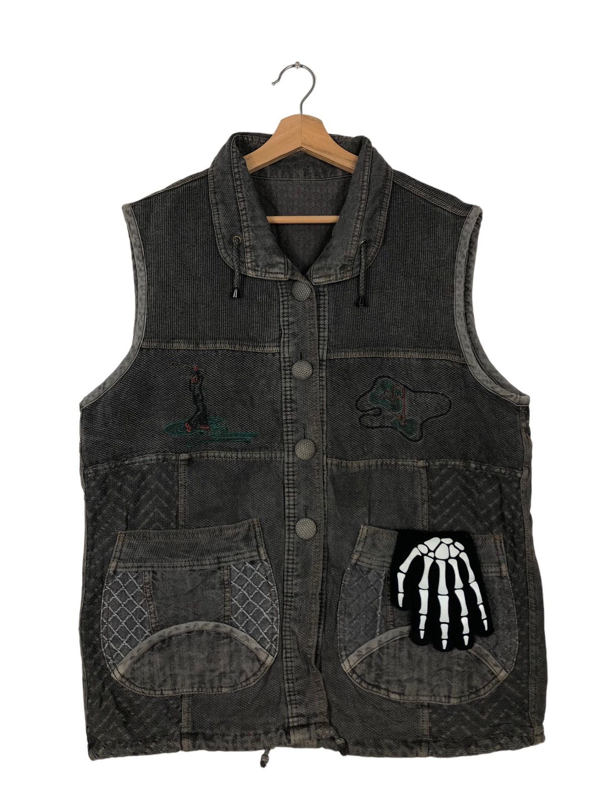 Japanese Brand 🔥90’s Vintage Traditional Design Vest Tank Top Quilted Size US M / EU 48-50 / 2 - 1 Thumbnail