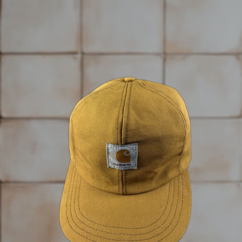 Carhartt VINTAGE Carhartt Hat Cap Trapper Hat Ear Flap Insulated USA Made Medium M Brown Cotton Men Cap Winter 90s Size ONE SIZE - 1 Thumbnail