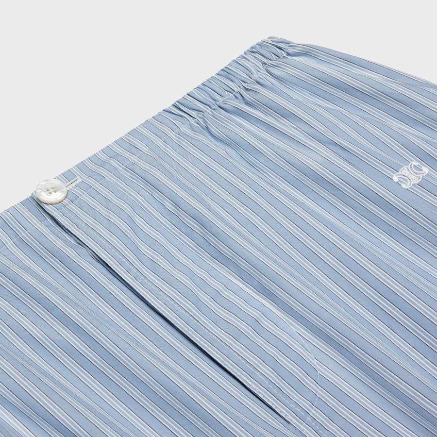 Celine o1loc1c0525 Triomphe Pajama Pants in Blue Size US 36 / EU 52 - 3 Thumbnail