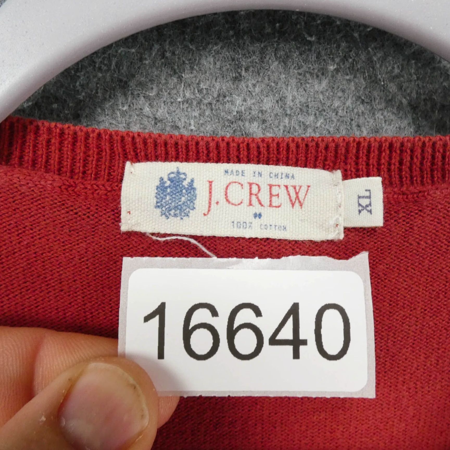 J.Crew J.CREW Sweater Mens XL Pullover Red V-Neck Casual Logo Size US XL / EU 56 / 4 - 7 Thumbnail