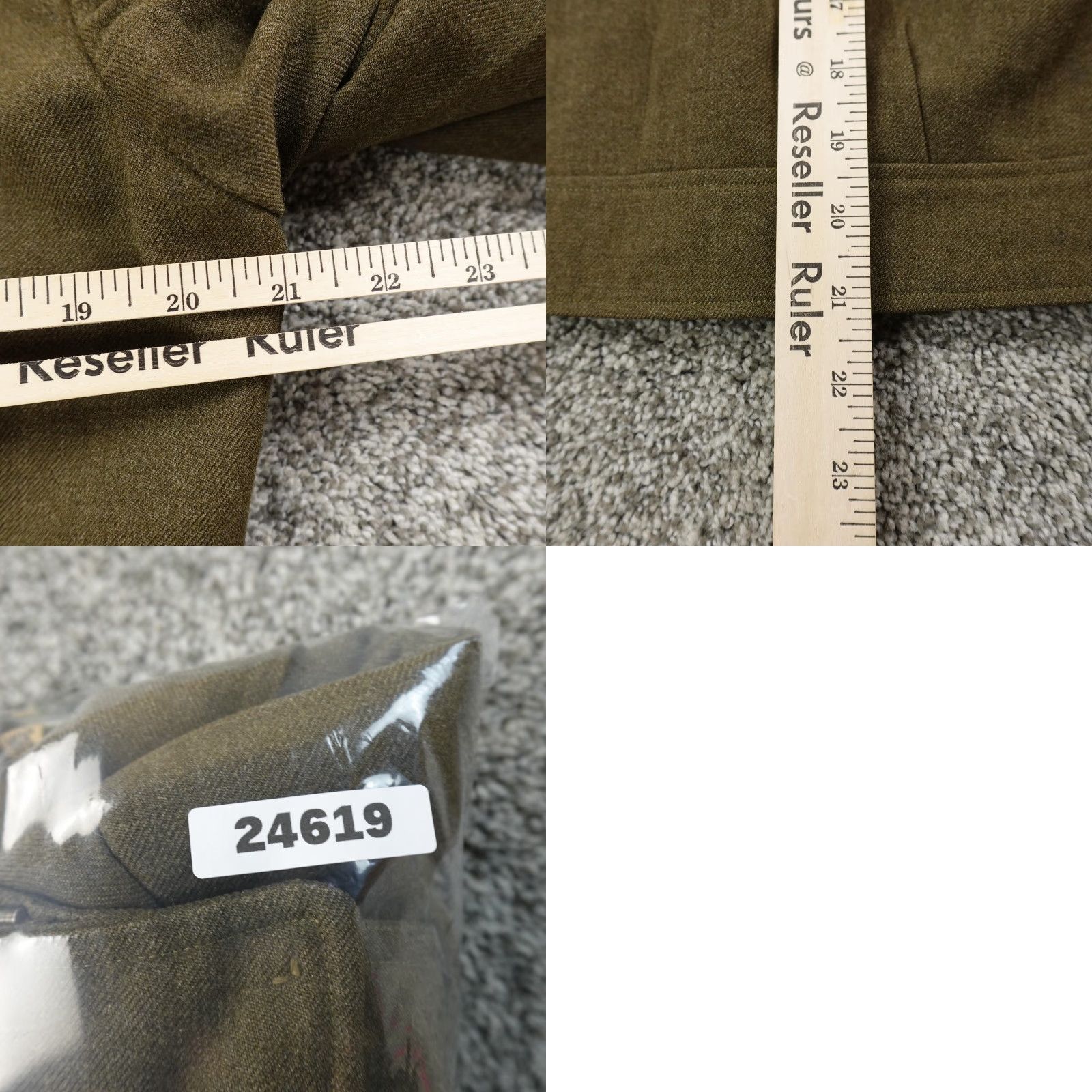 Olive VTG Army Jacket Mens 40 Olive Drab Wool M-1950 Military IKE Field Coat Talon 50s Size US XXS / EU 40 - 10 Thumbnail