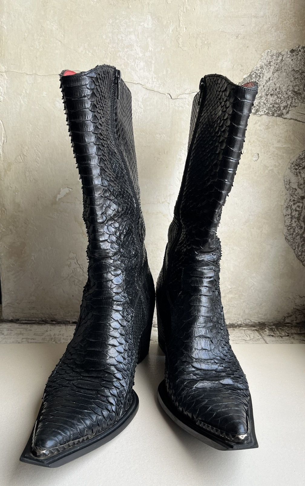 Vintage 90s Python Snakeskin Western Boots Size US 10 / IT 40 - 2 Thumbnail
