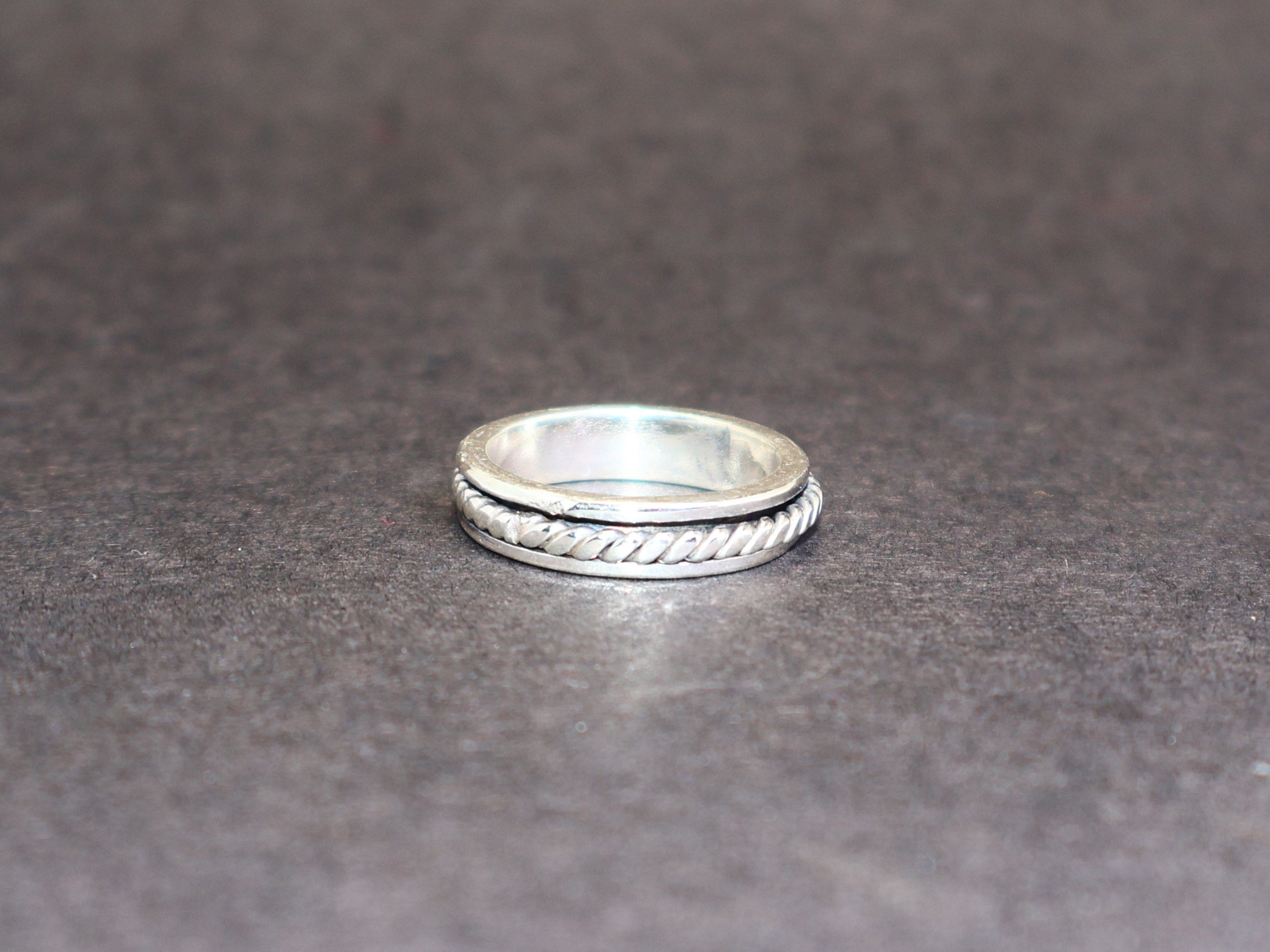 Handmade Spinner Band Ring, 925 Sterling Silver, Handmade Unisex Band Size ONE SIZE - 3 Thumbnail