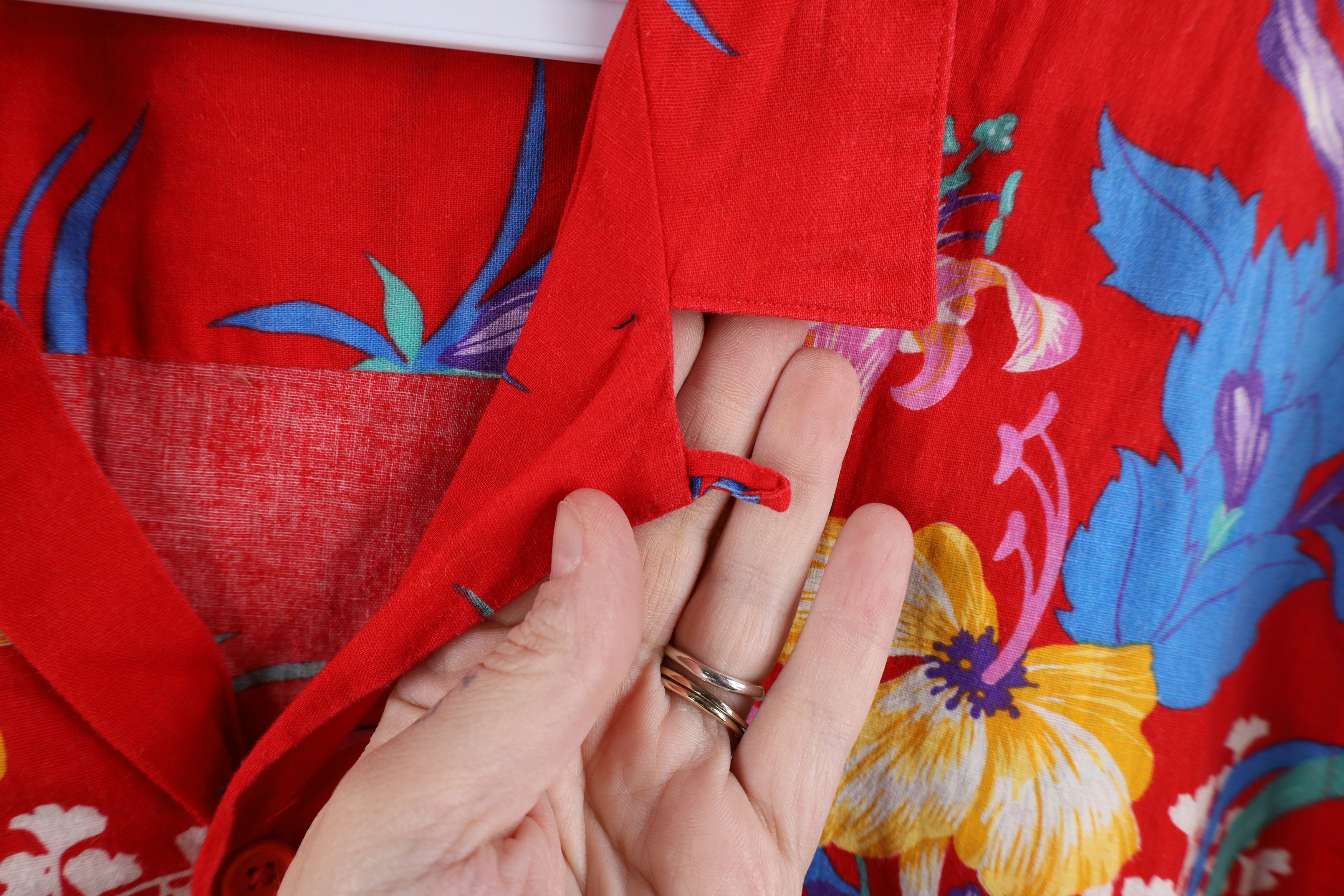 Vintage Vintage 70s Streetwear Flower Hawaiian Button Shirt USA Size US M / EU 48-50 / 2 - 7 Thumbnail