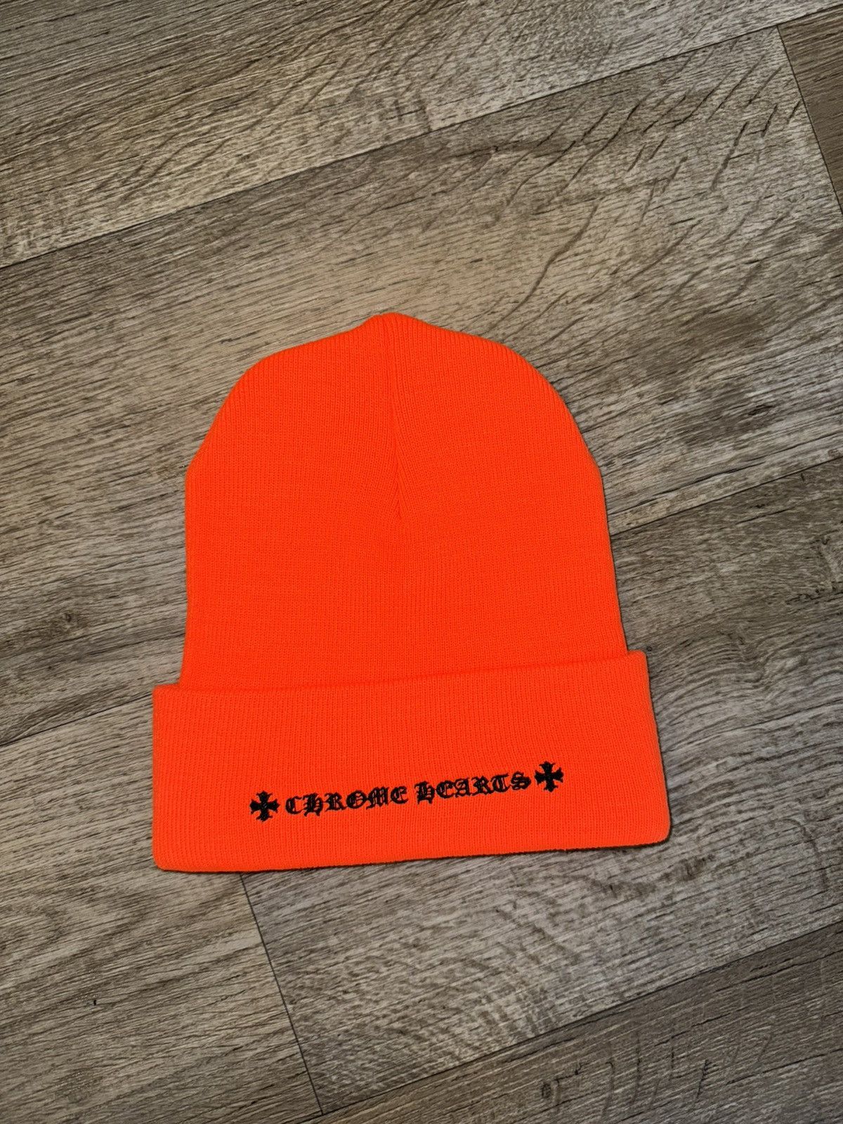 Chrome Hearts ORANGE AND BLACK CHROME HEARTS LOGO HAT Size ONE SIZE - 2 Thumbnail