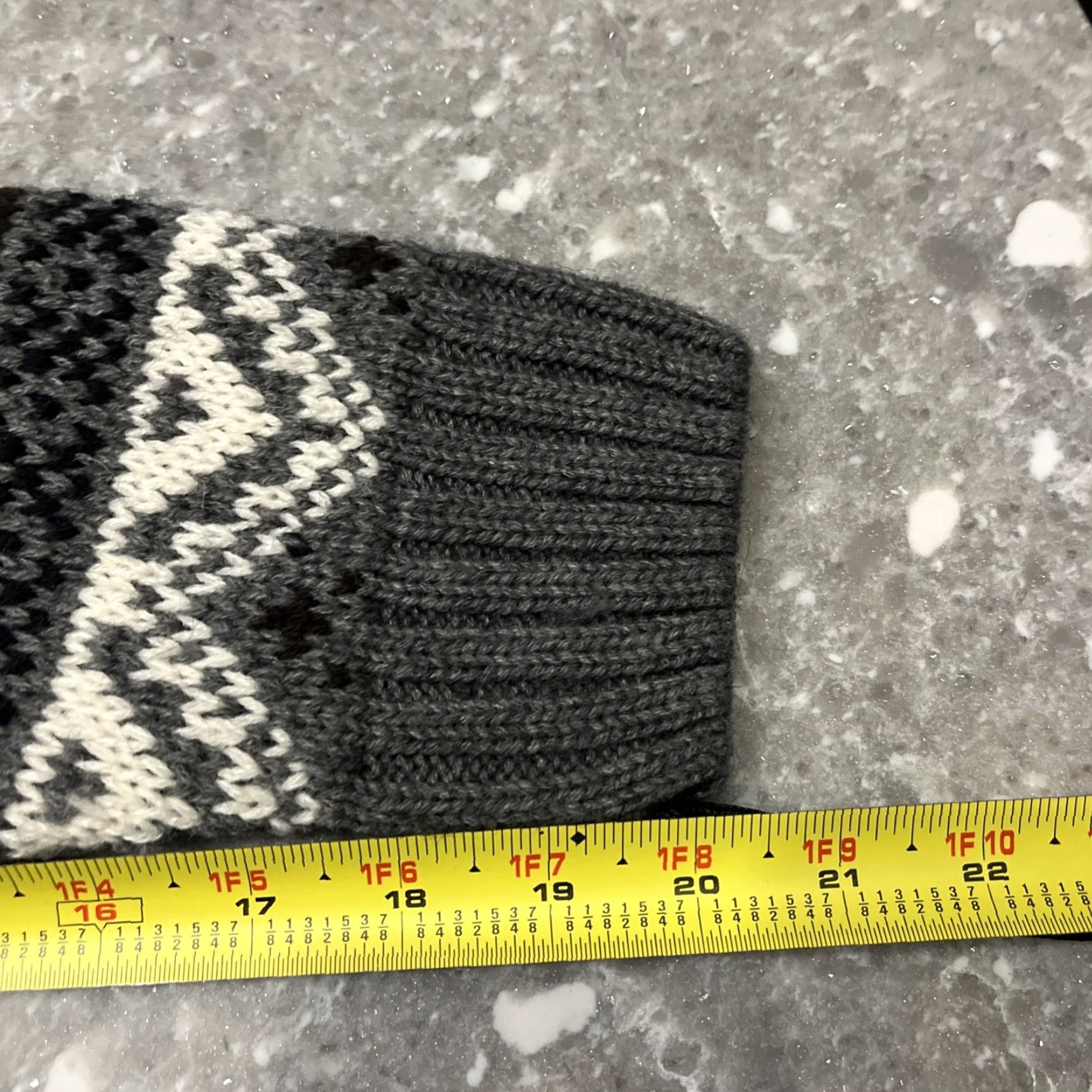 Vintage Tris Line Mens X Gray Fair Isle Sweater Cardigan Knit Crew Neck Long Sleeve Wool Blend Classic Fit All Seasons Regular XL Size US XL / EU 56 / 4 - 7 Thumbnail