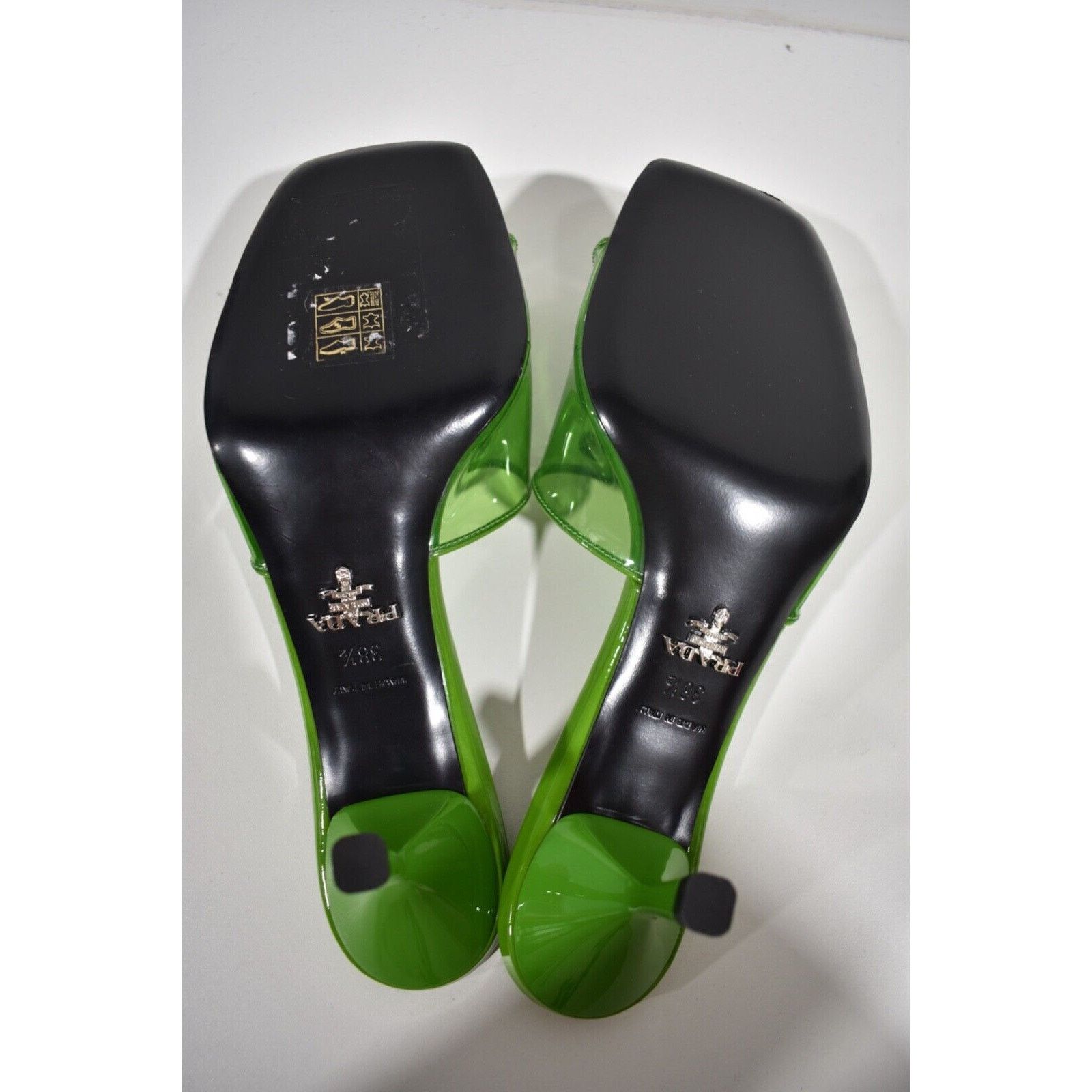 Prada Plexiglas PVC Leather Backless Sandal Mule Heel Pump 38.5 Size US 8.5 / IT 38.5 - 12 Thumbnail