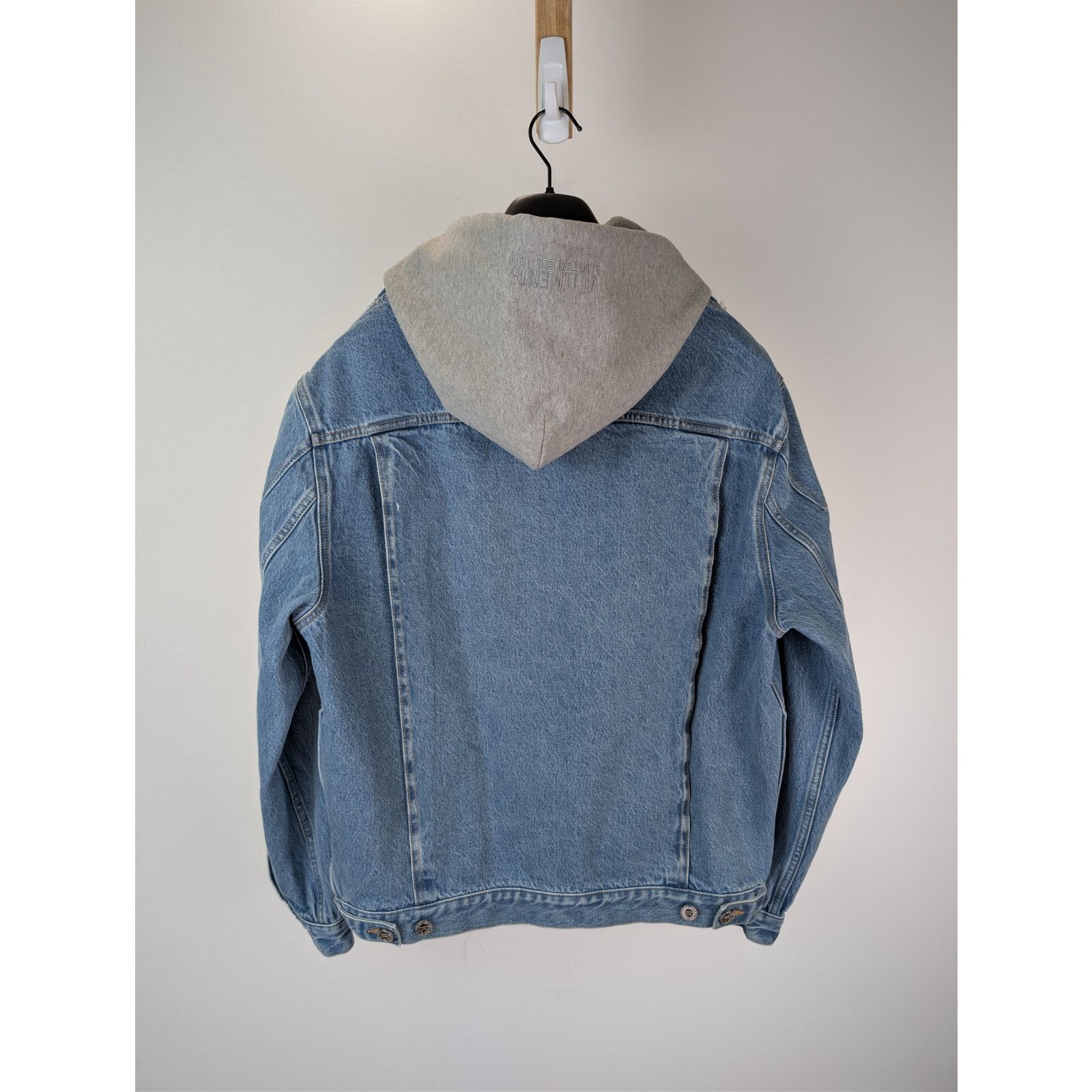 Vetements o1rshd1 Deconstructed Hooded Denim Jacket in Denim Mid Blue Size US M / EU 48-50 / 2 - 10 Thumbnail