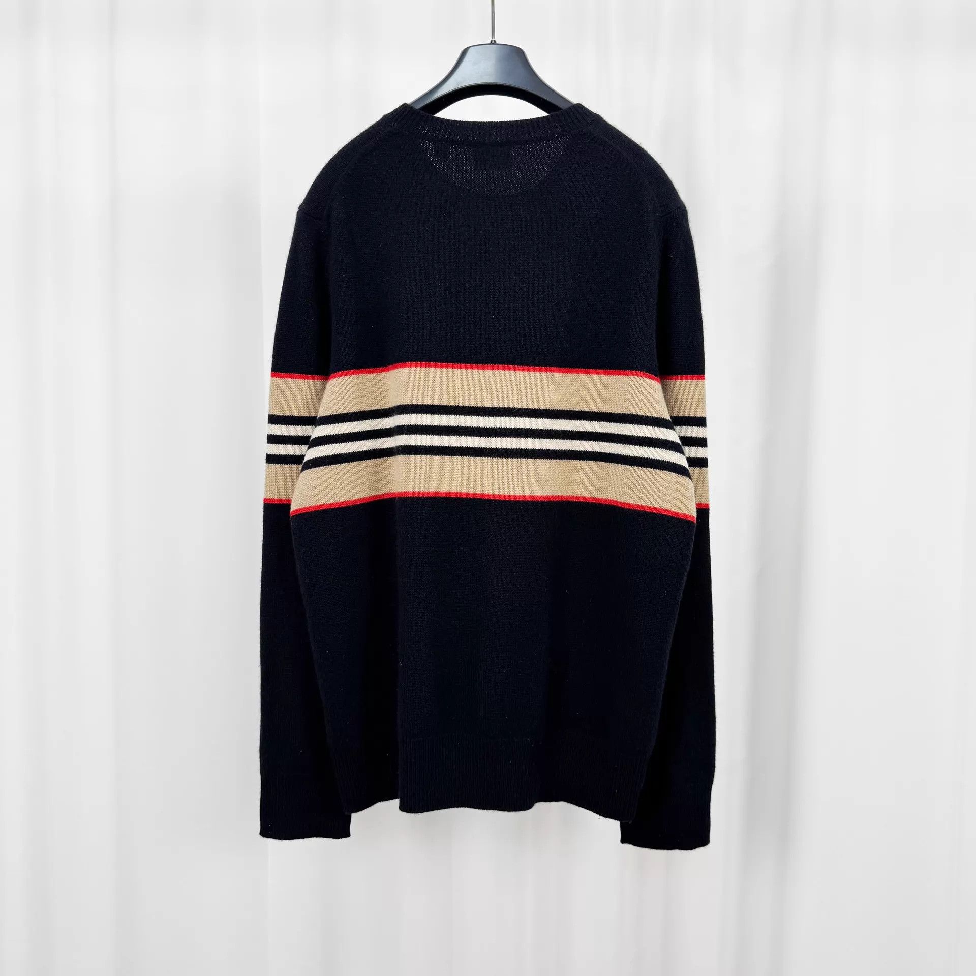 Burberry Burberry Striped Black Wool Knit Sweater L 98 New Size L / US 10 / IT 46 - 2 Thumbnail