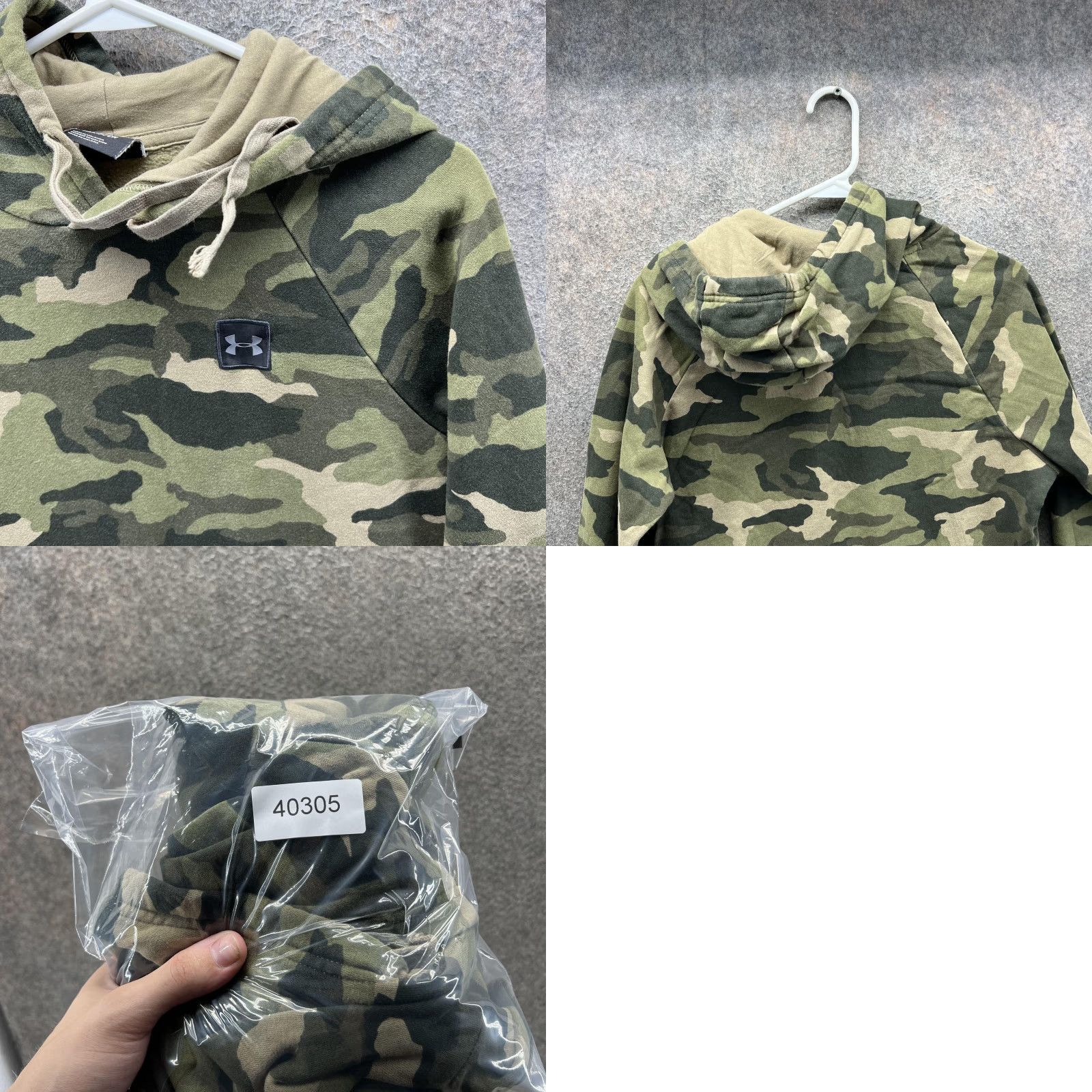 Under Armour Under Armour Hoodie Mens Small Green Camo Pullover Fleece Sweatshirt Army Logo Size US S / EU 44-46 / 1 - 8 Thumbnail