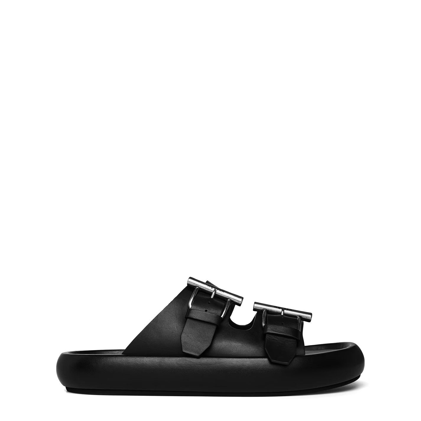 Alexander McQueen o1g2r1mq0326 Double Buckle Sandals in Black Size US 8 / EU 41 - 1 Thumbnail