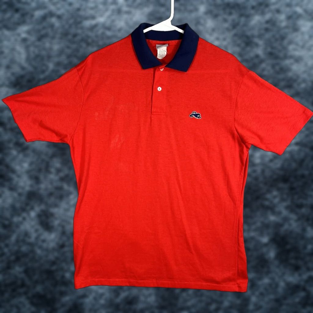 Vintage VINTAGE The Garan Man Polo Shirt 90s Red Mens Adult Large Polo Shirt 90s Mens Red Size US L / EU 52-54 / 3 - 1 Thumbnail