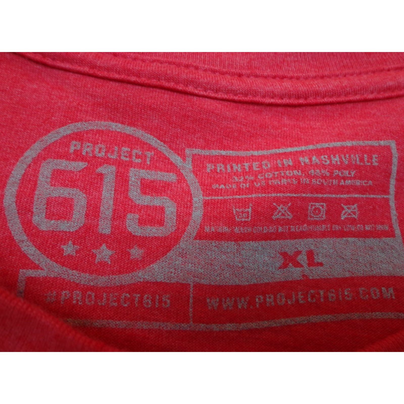 Y/Project PROJECT 615 Nashville Runs on Country Music & Tacos Red T-shirt XL Men Short Sleeve Heather? Size US XL / EU 56 / 4 - 3 Thumbnail