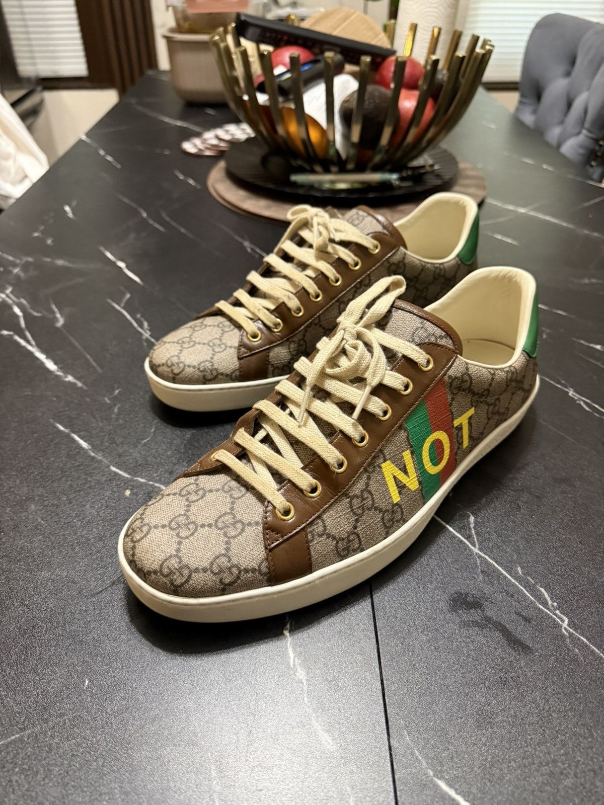 Gucci Gucci Not Fake Ace Sneakers Size 11 G / 12 US 45 EU Size US 12 / EU 45 - 16 Thumbnail