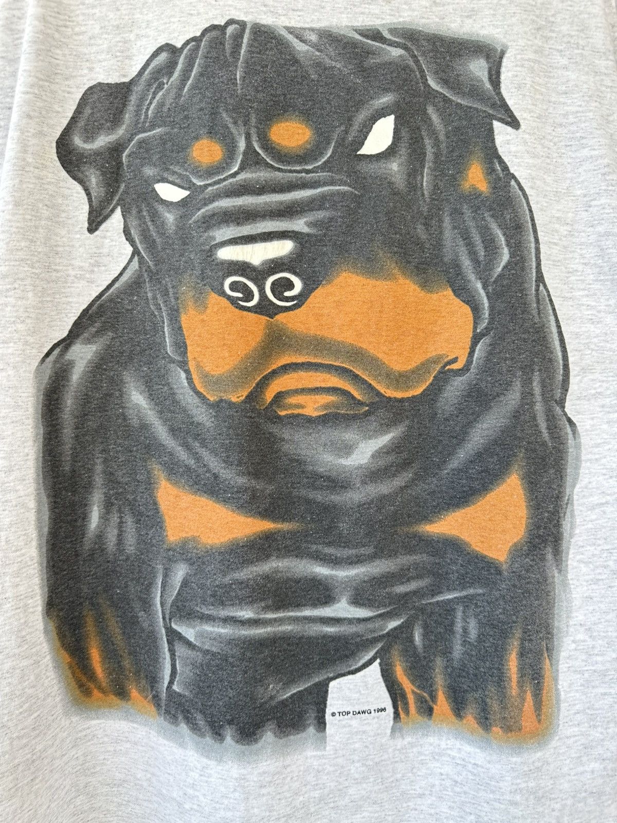 Top Dawg Entertainment Vintage 90s Top Dawg “Larger Than Life” Rotweiler Dog Tee Size US XL / EU 56 / 4 - 3 Thumbnail
