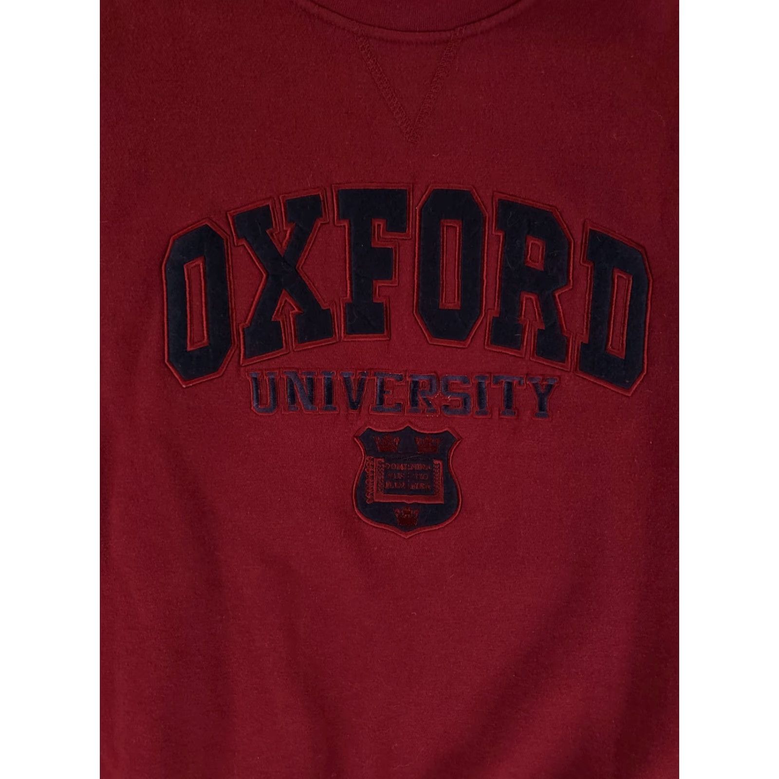 Vintage Oxford University Sweatshirt Pullover Red Maroon Long Sleeve Mens XL Size US XL / EU 56 / 4 - 2 Thumbnail