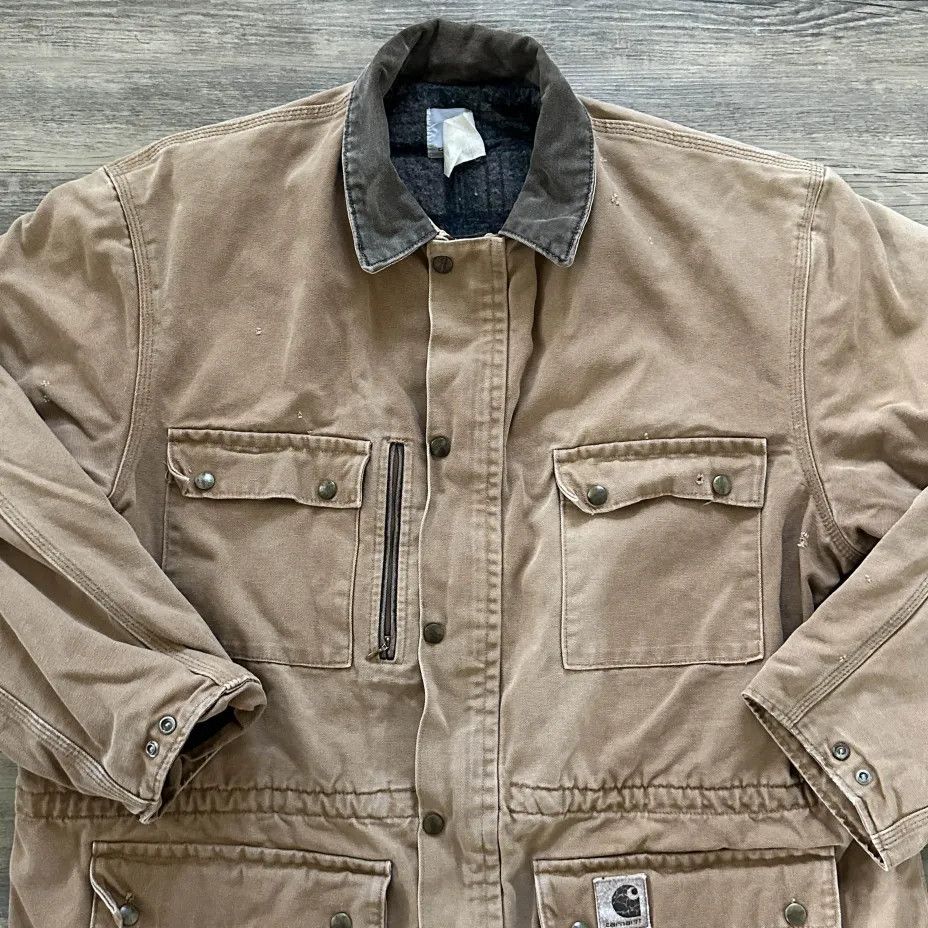 Carhartt Vintage Carhartt PB1106 Chore Barn Blanket Lined Coat Size US XL / EU 56 / 4 - 3 Thumbnail