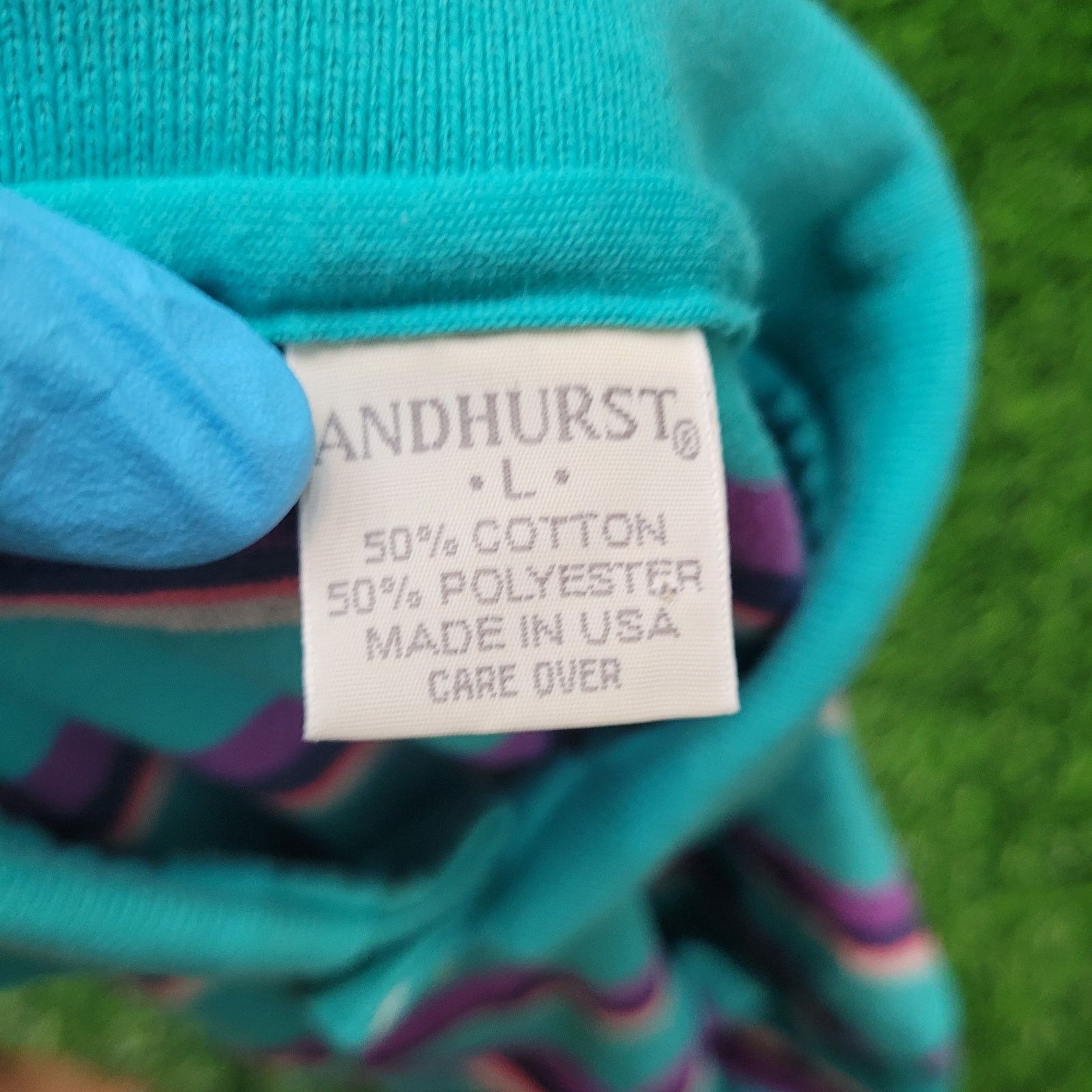 Vintage VTG 80s Andhurst Striped Polo Shirt M USA Skater Vaporwave Size US M / EU 48-50 / 2 - 12 Thumbnail