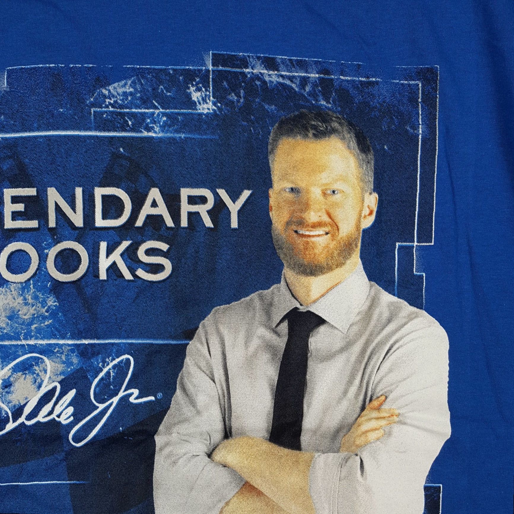 NASCAR VINTAGE Dale Earnhardt Jr NASCAR T-Shirt Men XL Short Sleeve Blue Cars Racing Retro 90s Size US XL / EU 56 / 4 - 4 Thumbnail