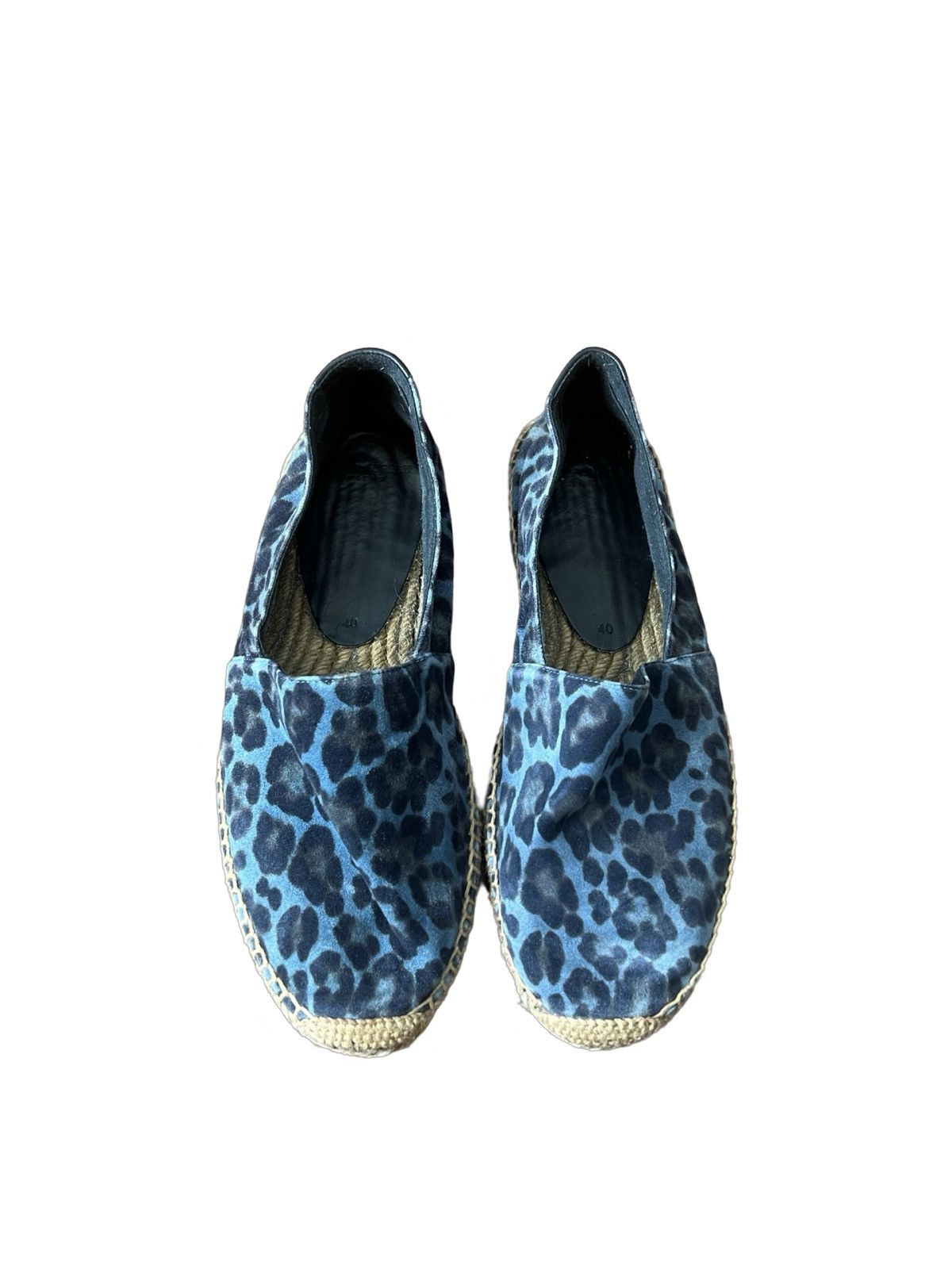 Saint Laurent Paris Saint Laurent Espadrilles Canvas Blue Animal Print Size US 7.5 / EU 40-41 - 1 Thumbnail