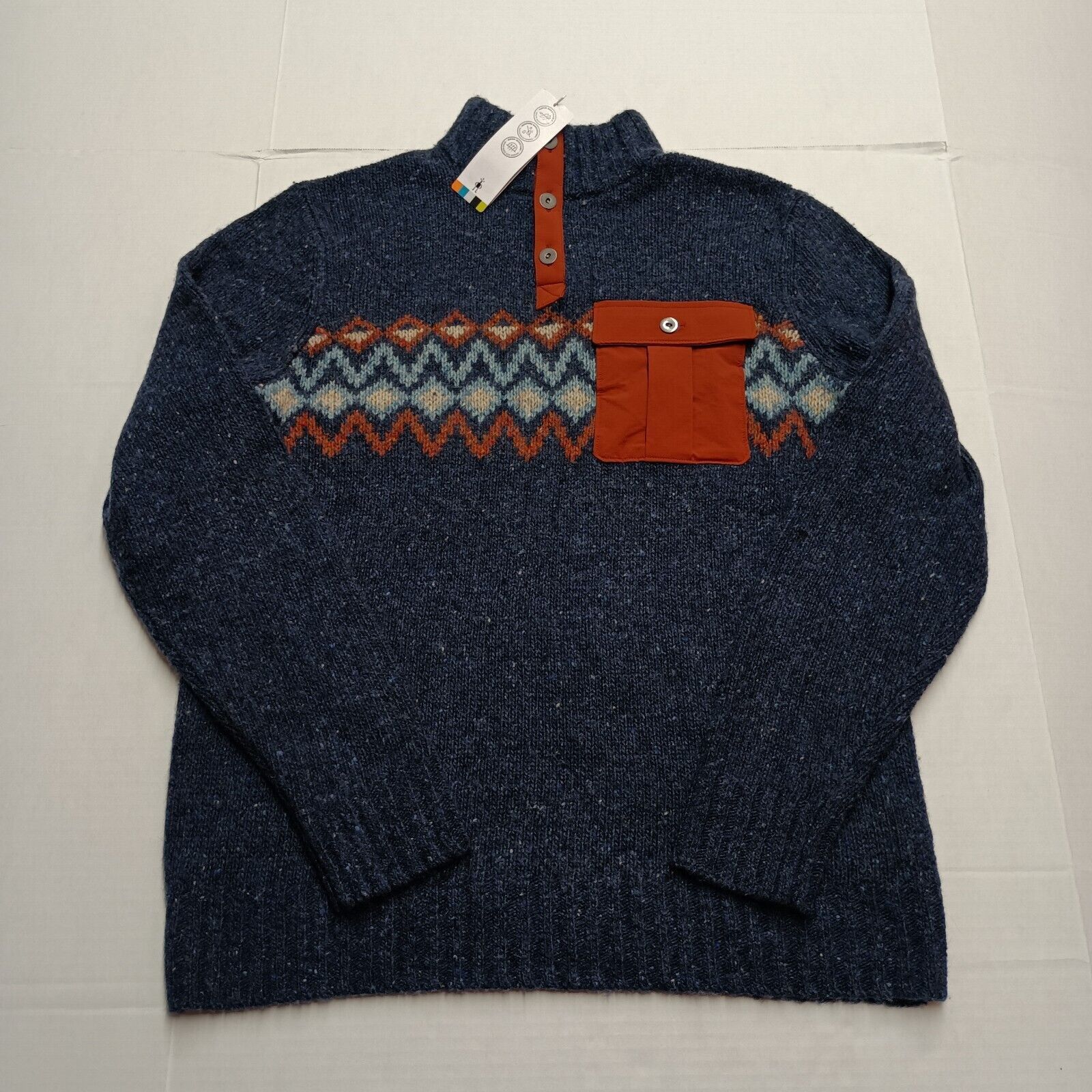 Smartwool SmartWool Men's L Deep Navy Heather Heavy Henley Sweater Size US L / EU 52-54 / 3 - 1 Thumbnail