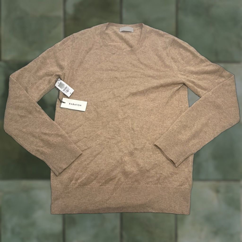 Vintage Babaton Knit Top Shirt Women's S Heather Gold Camel Cashmere Pullover Sweater 100% Cashmere Regular Size S Womens Size S / US 4 / IT 40 - 1 Thumbnail