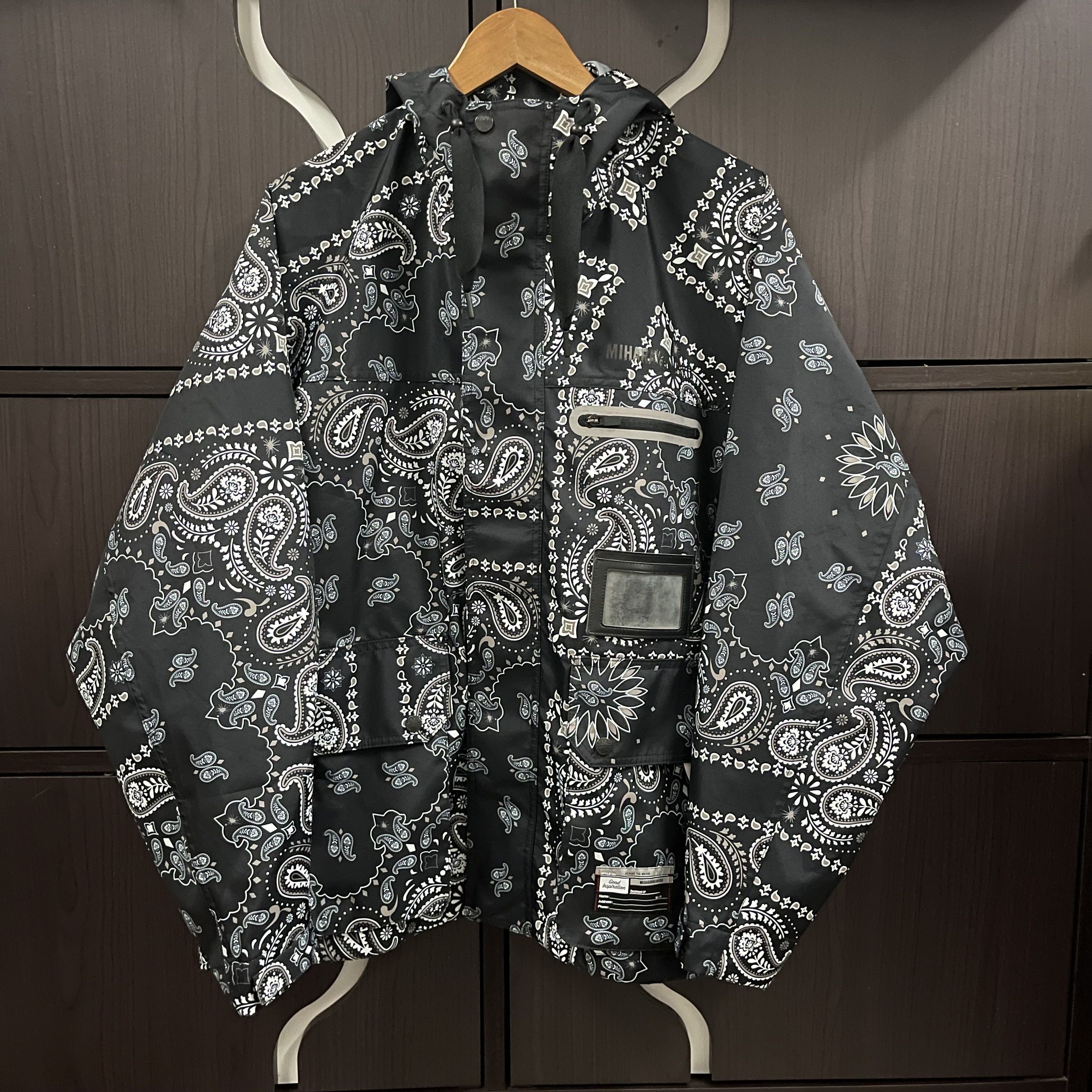 GU × Japanese Brand × Maison MIHARA YASUHIRO Miharayasuhiro Black Bandana Paisley BALACLAVA jacket Size US L / EU 52-54 / 3 - 1 Thumbnail