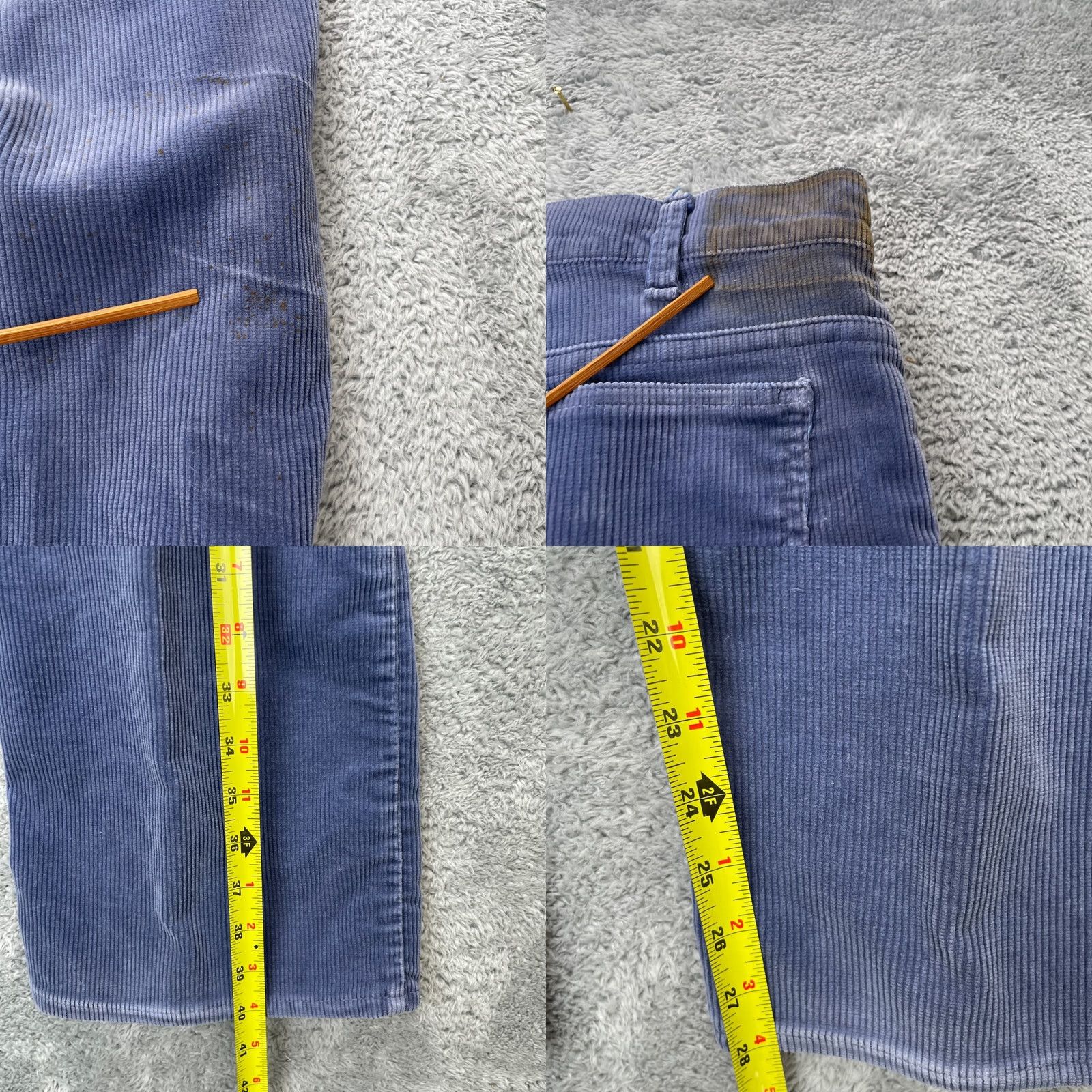Greats VINTAGE The Great Plains Pants Mens 36x30 Blue Corduroy Straight Western Cowboy Pants Size US 36 / EU 52 - 8 Thumbnail