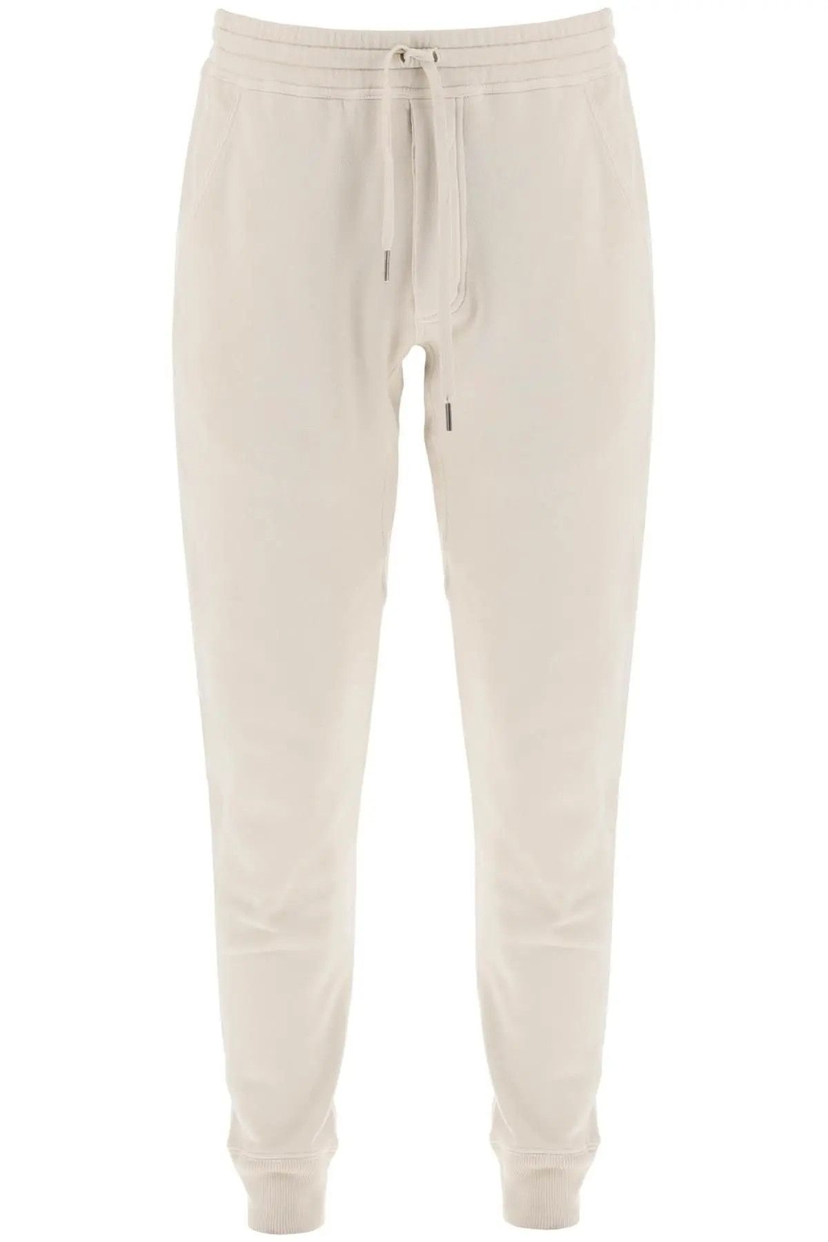 image of Tom Ford O1S22I1N0124 Cotton Drawstring Sweatpants / Joggers In Beige, Men's (Size 36)