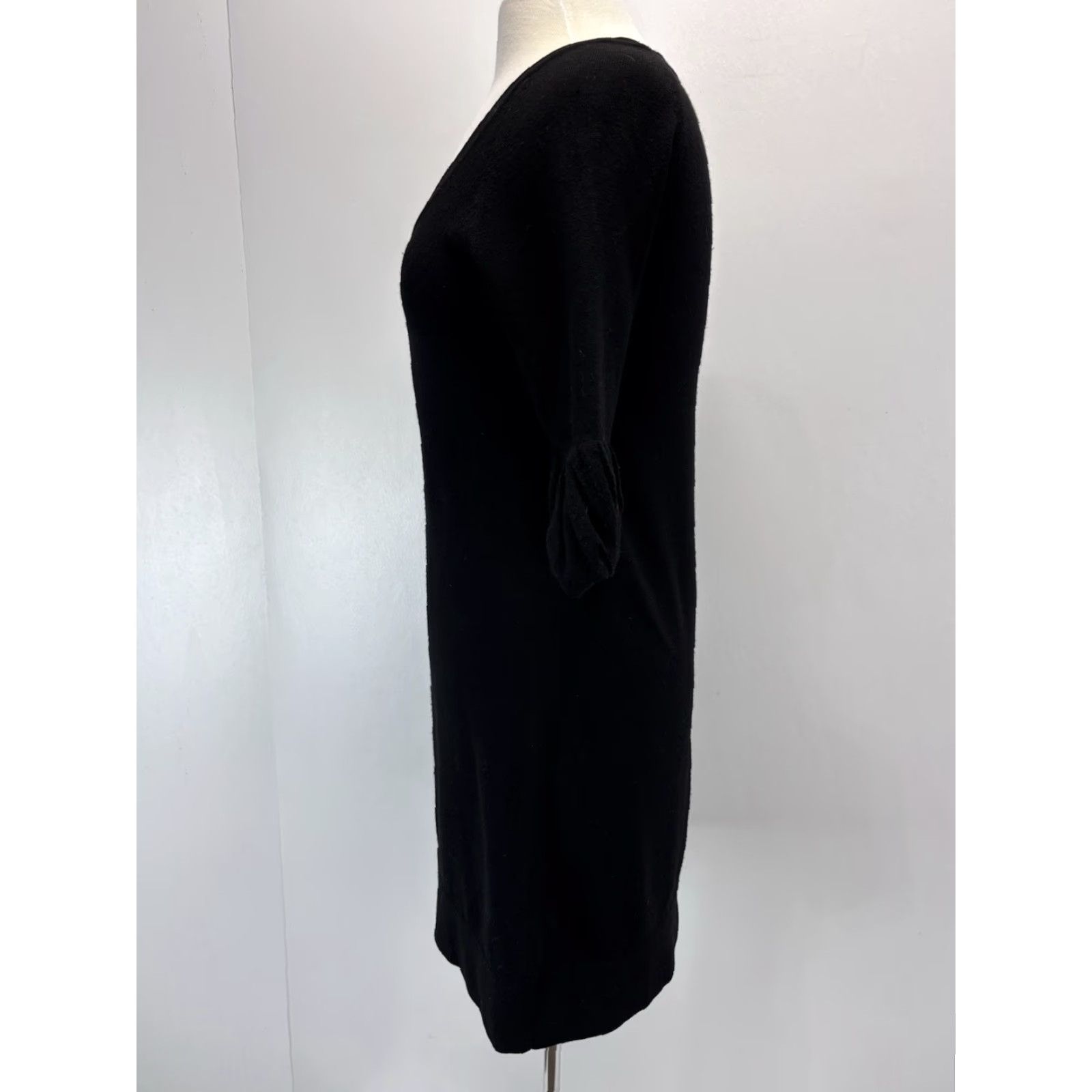 Theory Theory Wool Blend Knit Sweater Dress Sz Small Women’s Black Short Size S / US 4 / IT 40 - 2 Thumbnail