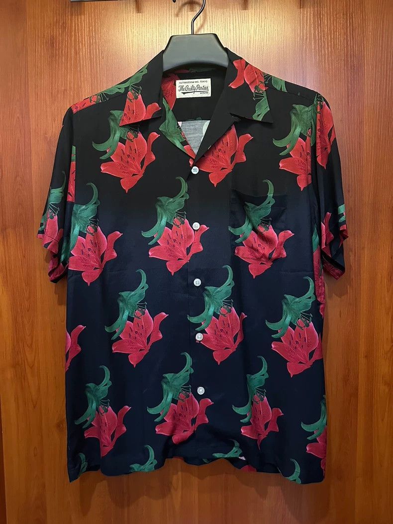 Japanese Brand Wacko Maria Red Floral Short Sleeve Shirt Size US M / EU 48-50 / 2 - 2 Thumbnail