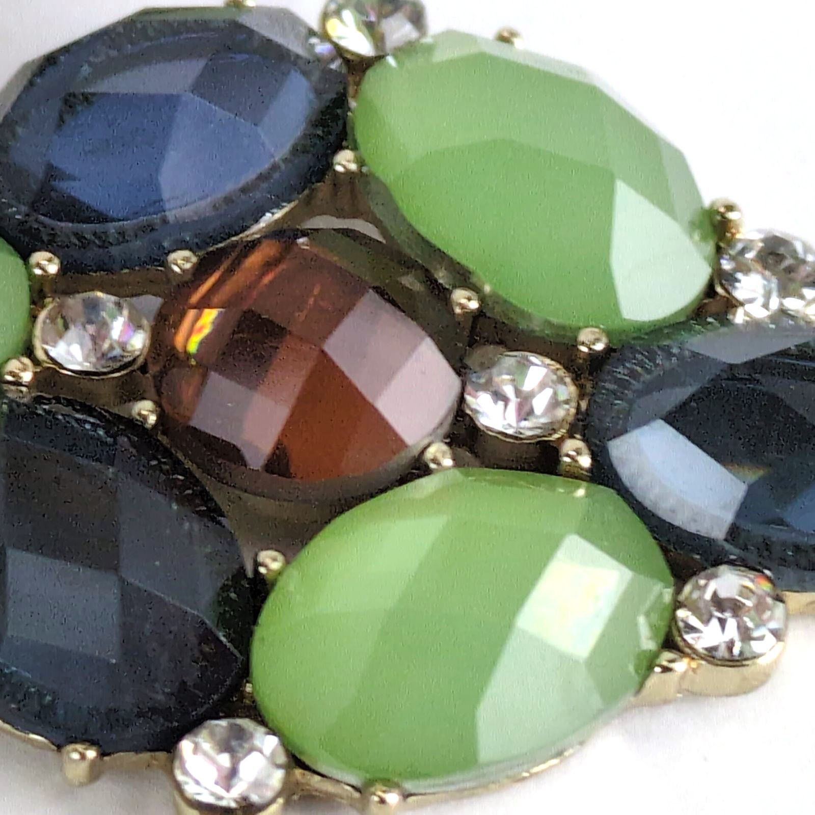 Vintage Napier 18" Statement Necklace Multi Gemstones Goldtone Chain Size ONE SIZE - 6 Thumbnail