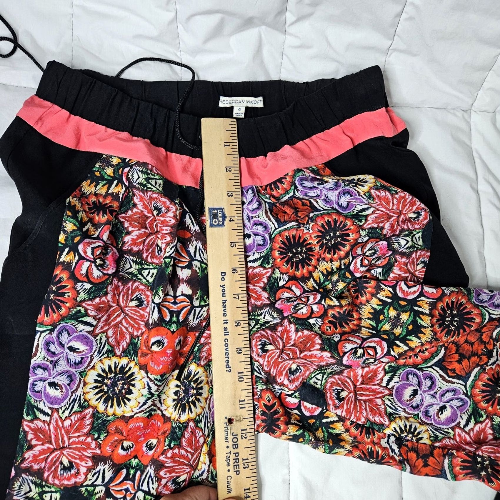 Rebecca Minkoff Rebecca Minkoff Women's Malone Floral Printed Silk Pull-on Pants Size 4 Size 27" / US 4 / IT 40 - 6 Thumbnail