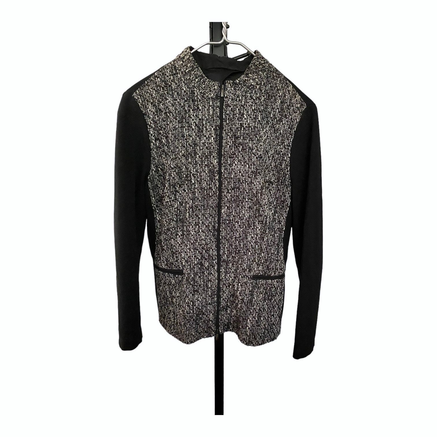 Max Mara MaxMara Tweed Boucle Zip Jacket Black Academia Vintage 14 Size XL / US 12-14 / IT 48-50 - 5 Thumbnail